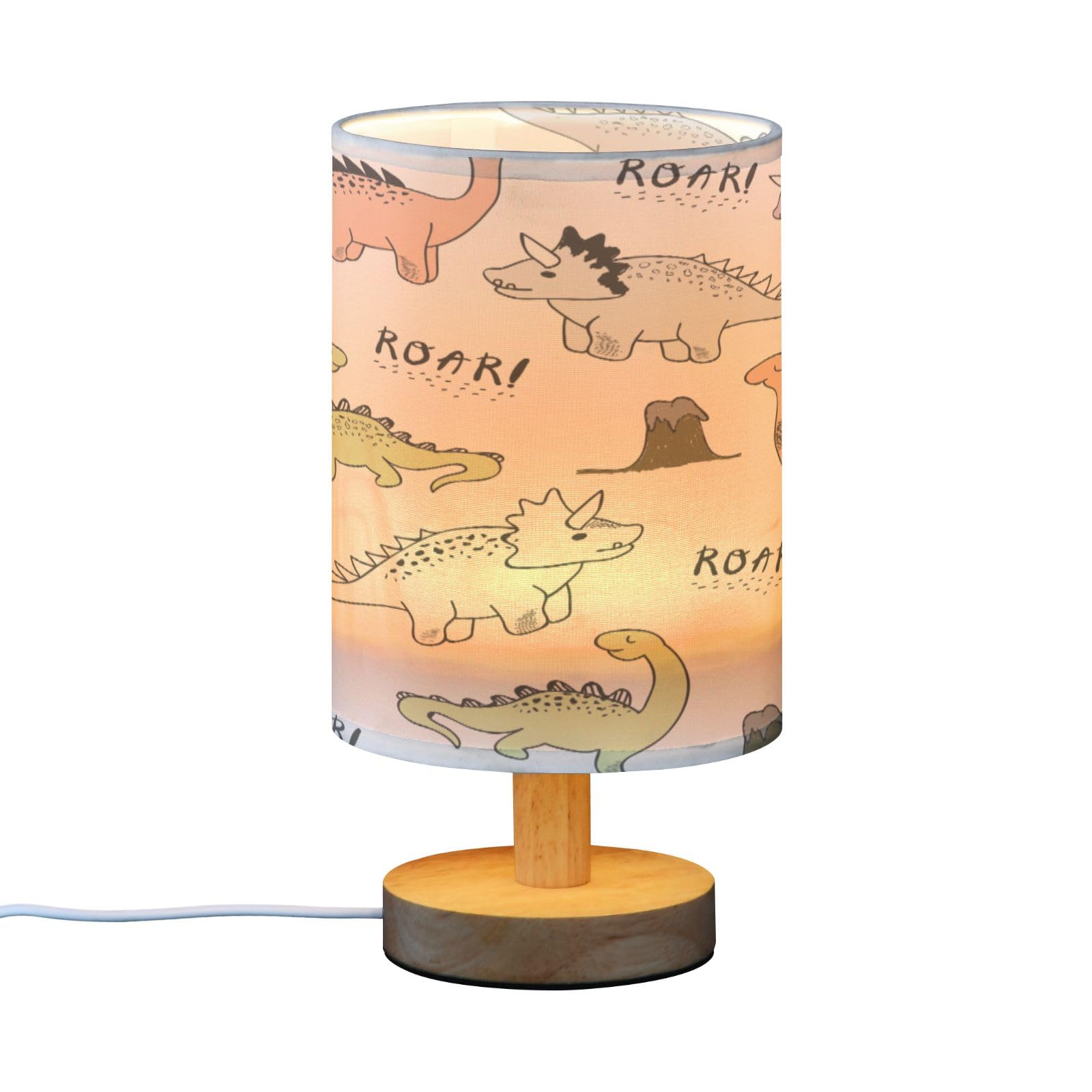 Bolaz Small Table Lamp For Bedroom Funny Dinosaur Table Lamp Nightstand Lamp For Livingroom Office Reading Working Table Desk