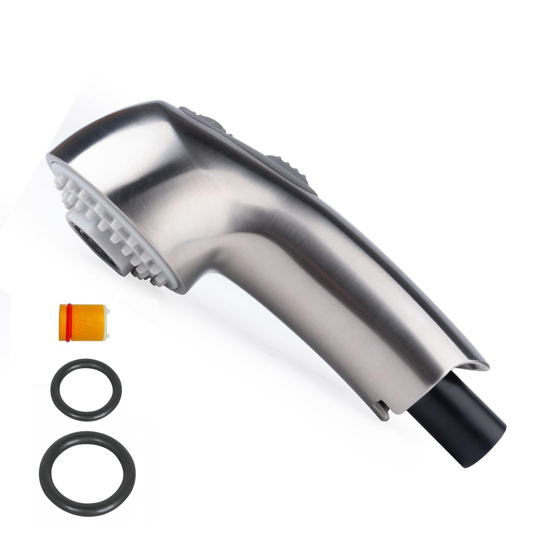 Zephyrjazz Pull-Out Spray Wand Fits Grohe Pull Out Faucets, Grohe Part 46312Sd0 / 46298Sd0, Super Steel Finish