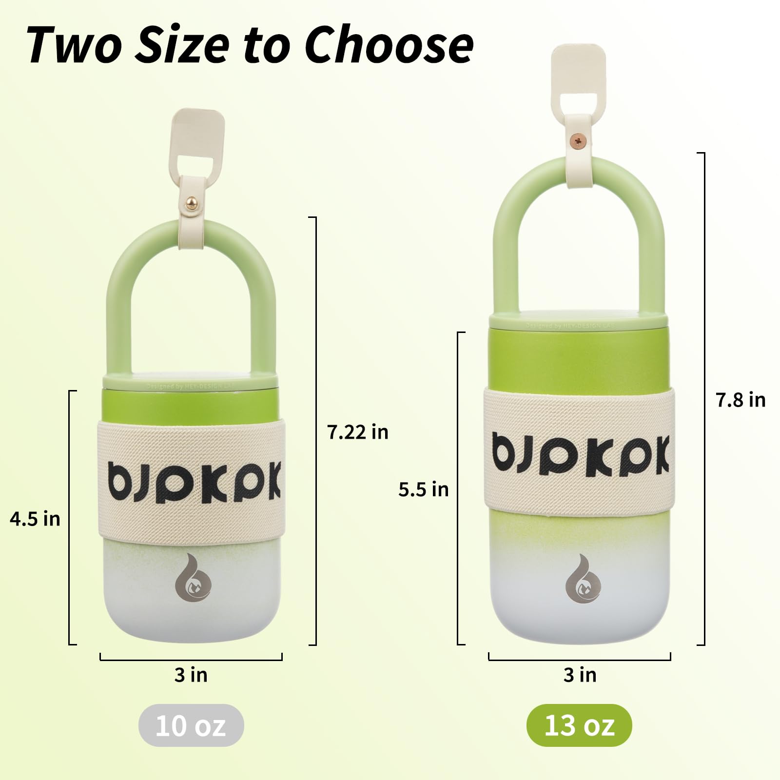 Bjpkpk 13Oz Tumbler With Lid And Handle Insulated Tumblers Cup Stainless Steel Coffee Mug,Cucumber