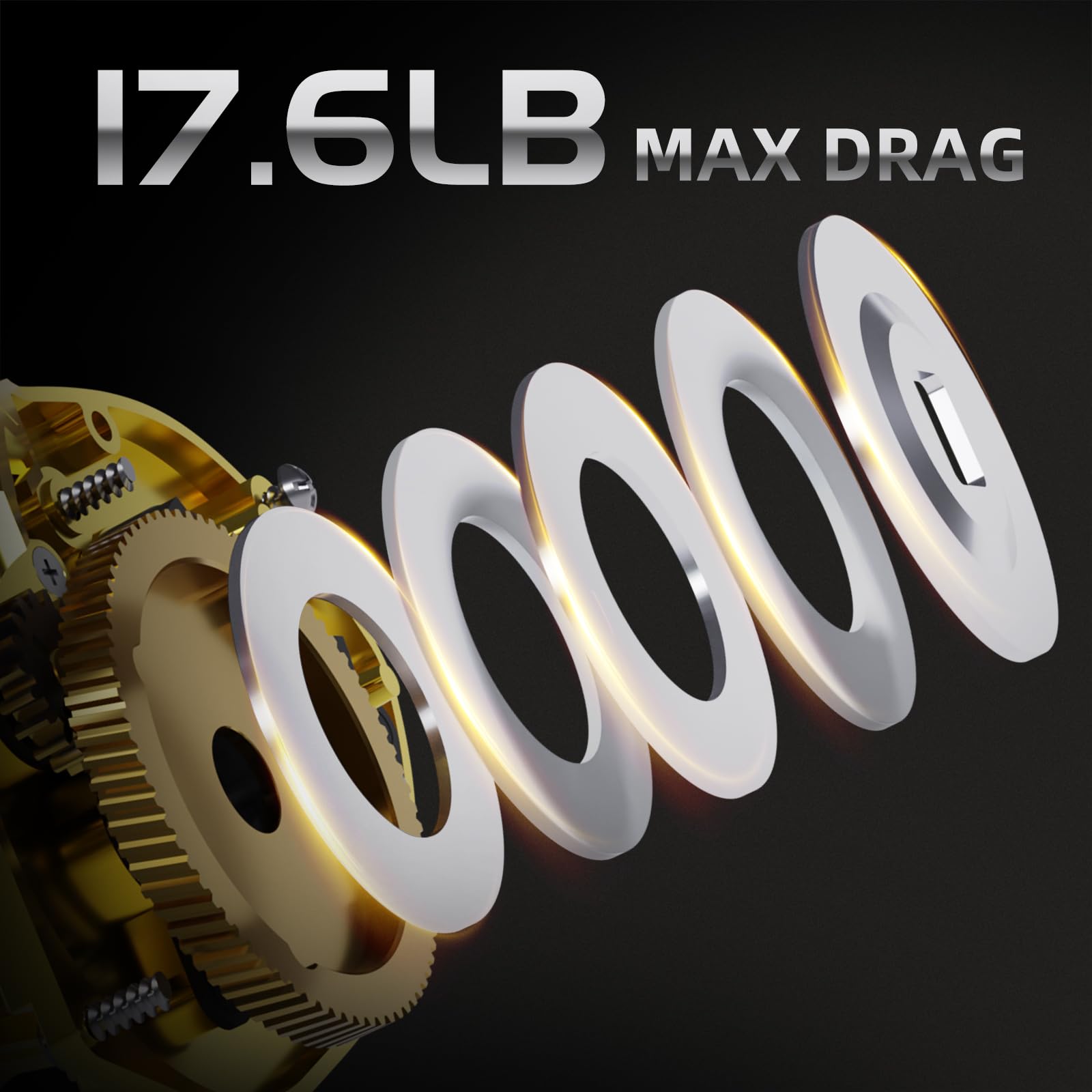 Billings Baitcasting Reel, Lightweight Nylon Frame Baitcaster Fishing Reel,Compact Design,7.2:1 High-Speed Gear Ratio Casting Reel,Super Smooth,17.6Lb Max Drag With Aluminum Spool