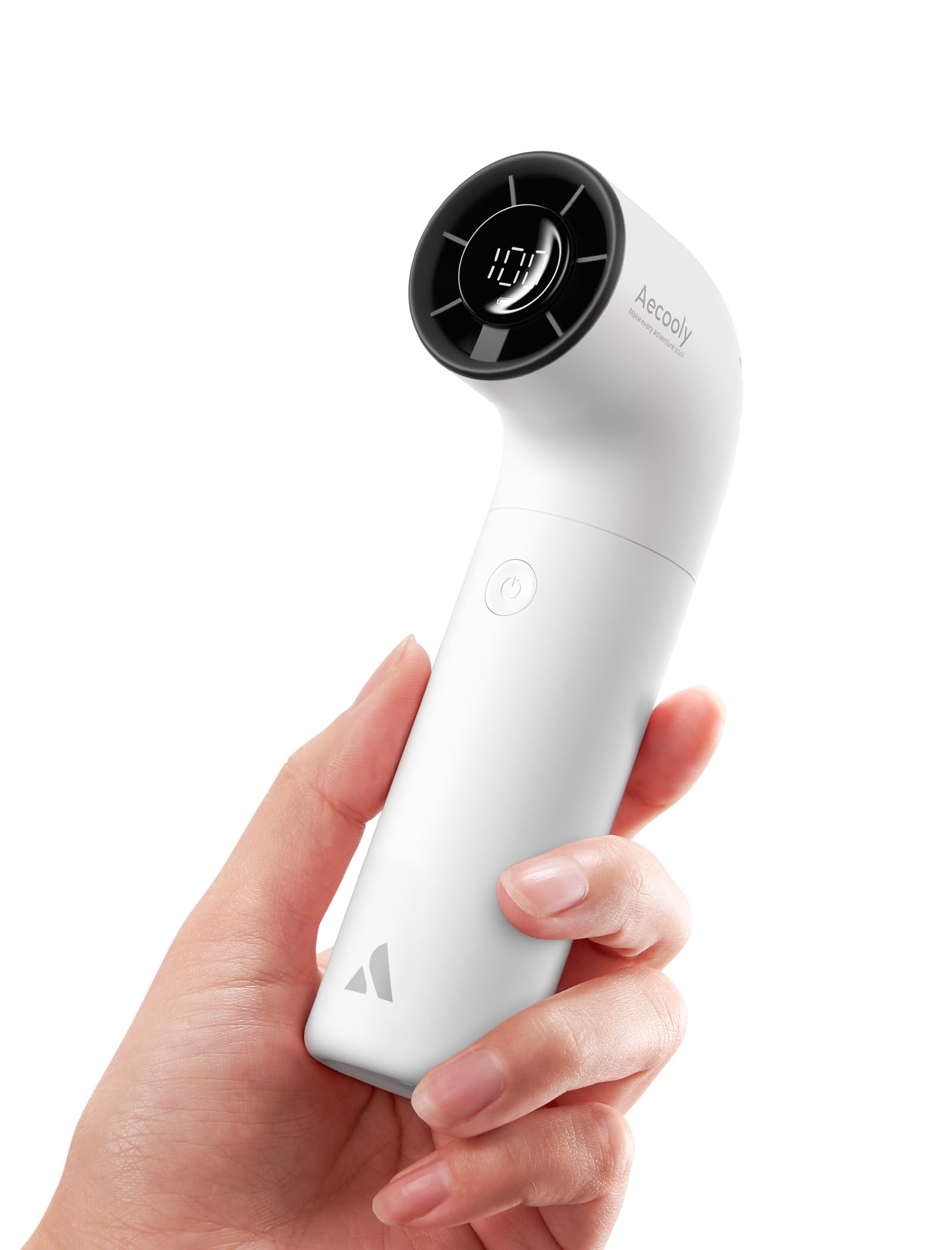 Aecooly portable handheld fan, turbo mini fan with 15000 RPM high-speed motor for powerful cooling