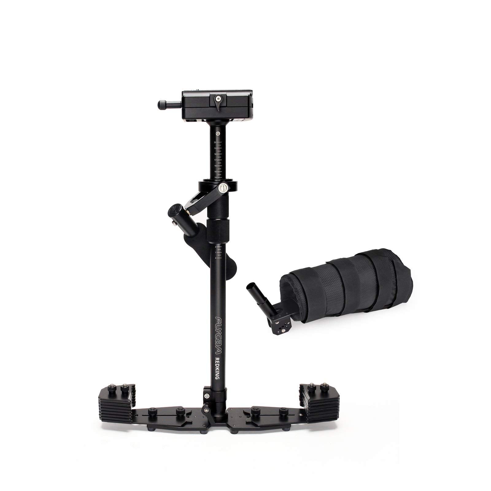 Flycam Redking Quick Balancing Video Camera Stabilizer Dovetail Quick Release Arm Brace, Professional Cnc Aluminum For Dslr Bmcc Dv Camcorders Up To 7Kg/15.4Lb And Bag