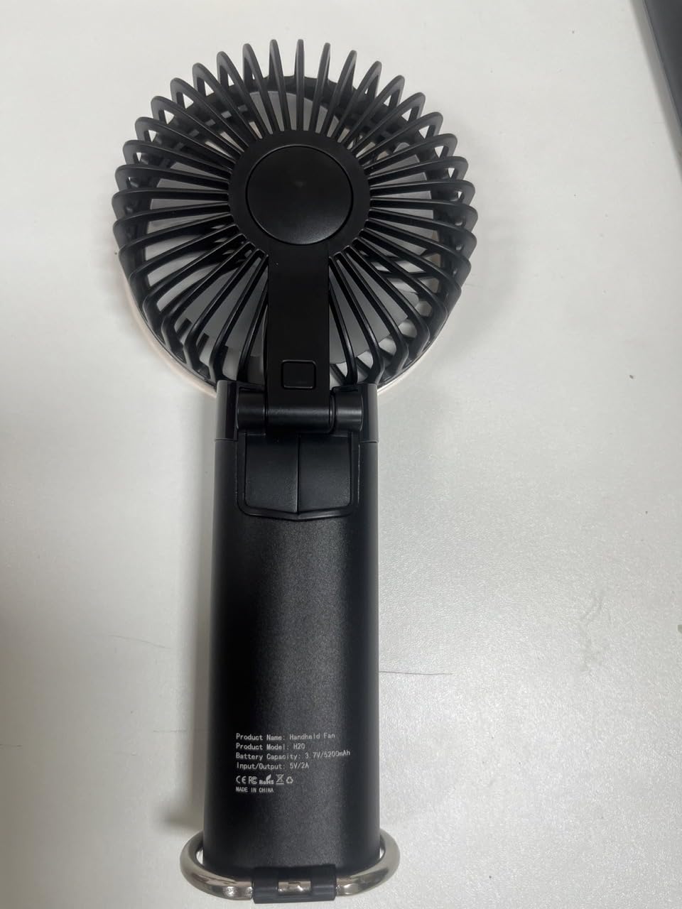 Portable Handheld Fan, 4 In 1 5200Mah Usb Rechargeable Foldable Personal Hand Held Fan With Metal