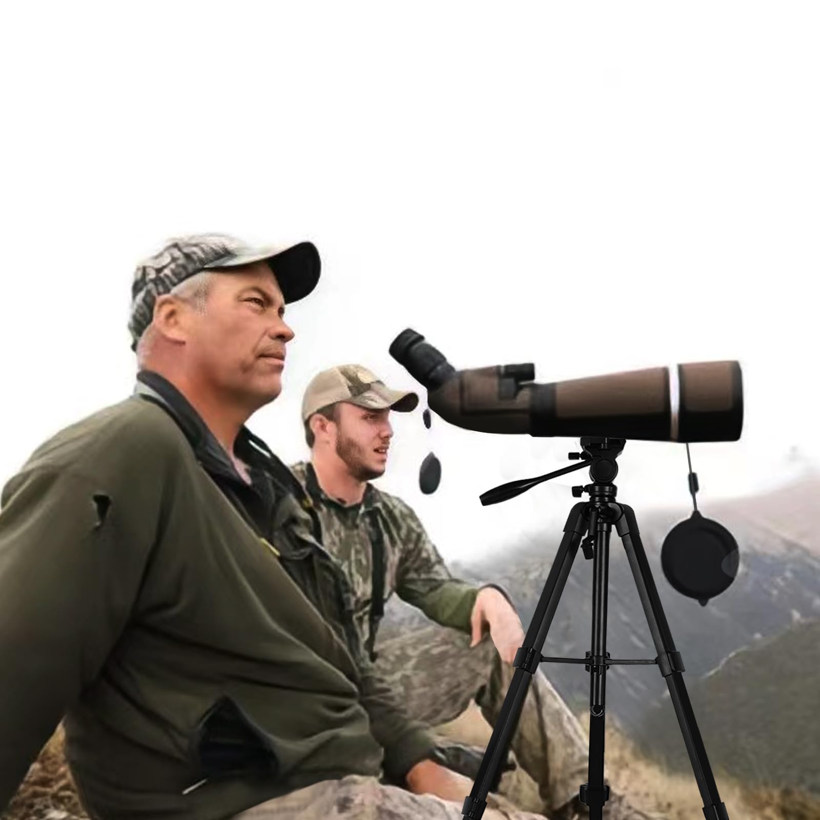 Lcncy Shooting Tripod Hunting Rest V Yoke, Binocular And Spotting Scope Aluminum Tripod, 360° Rotate With Binoculars Adapter, Compatible For Rifle, Hunting, Binocular, Spotting Scope, Crossbow Tripod Stand