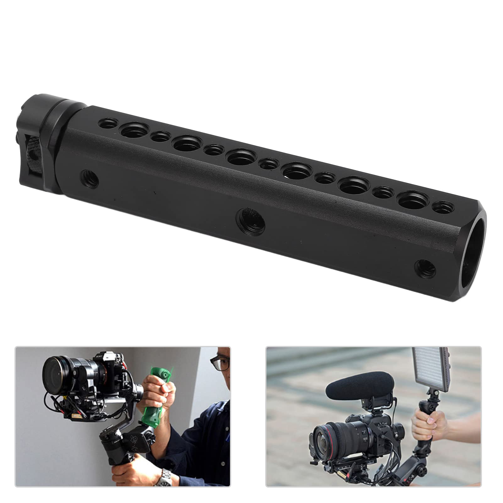 Agatige Stabilizer Handle Grip,Stabilizer Handle,Aluminum Alloy Hand Grip Extension Rod Holder With 1/4In 3/8In Screw Hole For Weebill 2 Stabilizer