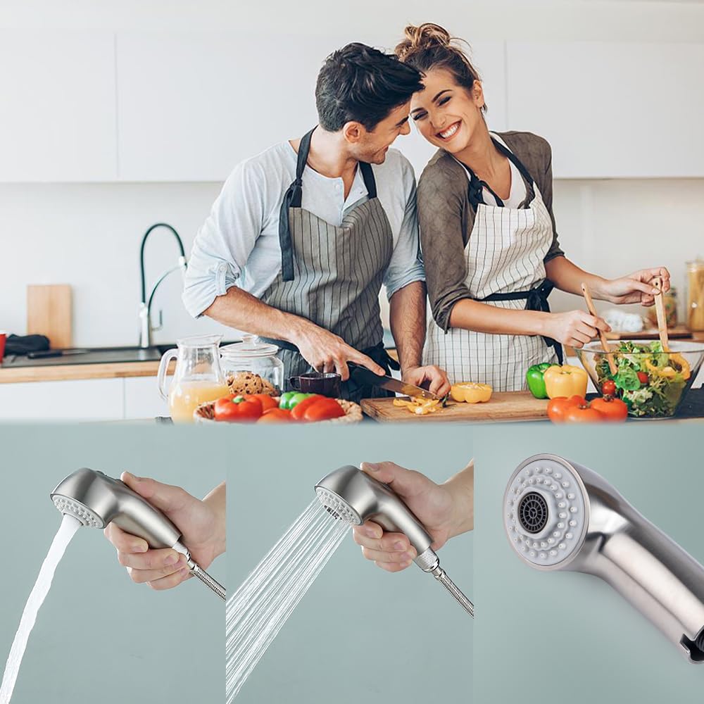 Hansengroyi Pull Out Spray Head For Grohe Kitchen Faucet Parts 46312Sd0/46298Sd0, Pull Out Spray Head, Faucet Head Replacement - Realsteel