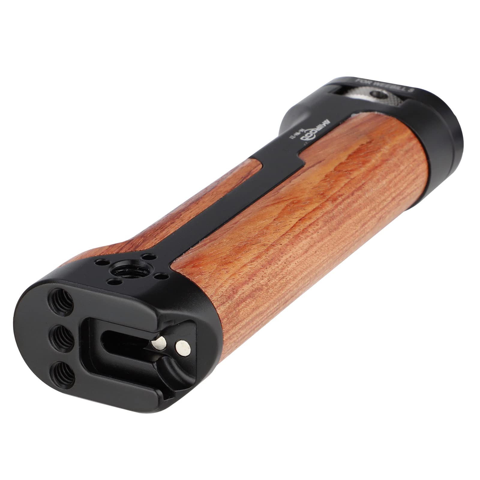 Akirood Handle Grip Wooden Handle For Weebill Lab S Lab, Handle Gimbal Grip With 1/4 3/8 Mounting Holes And Cold Shoe Weebill S Accessori