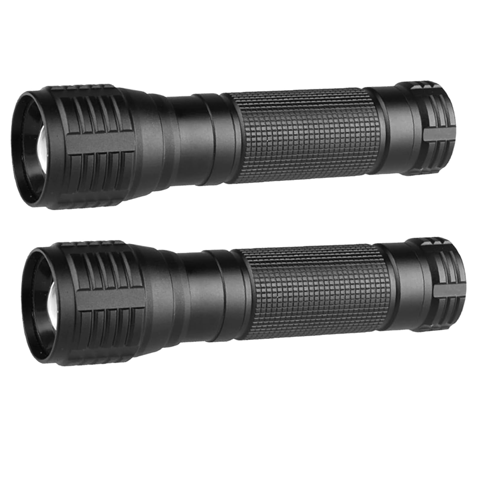 Miuree Led Flashlight Water Resistant Military Grade 2000 Lumens 3 Modes Zoom Function Ultra Bright Torch,2-Pack