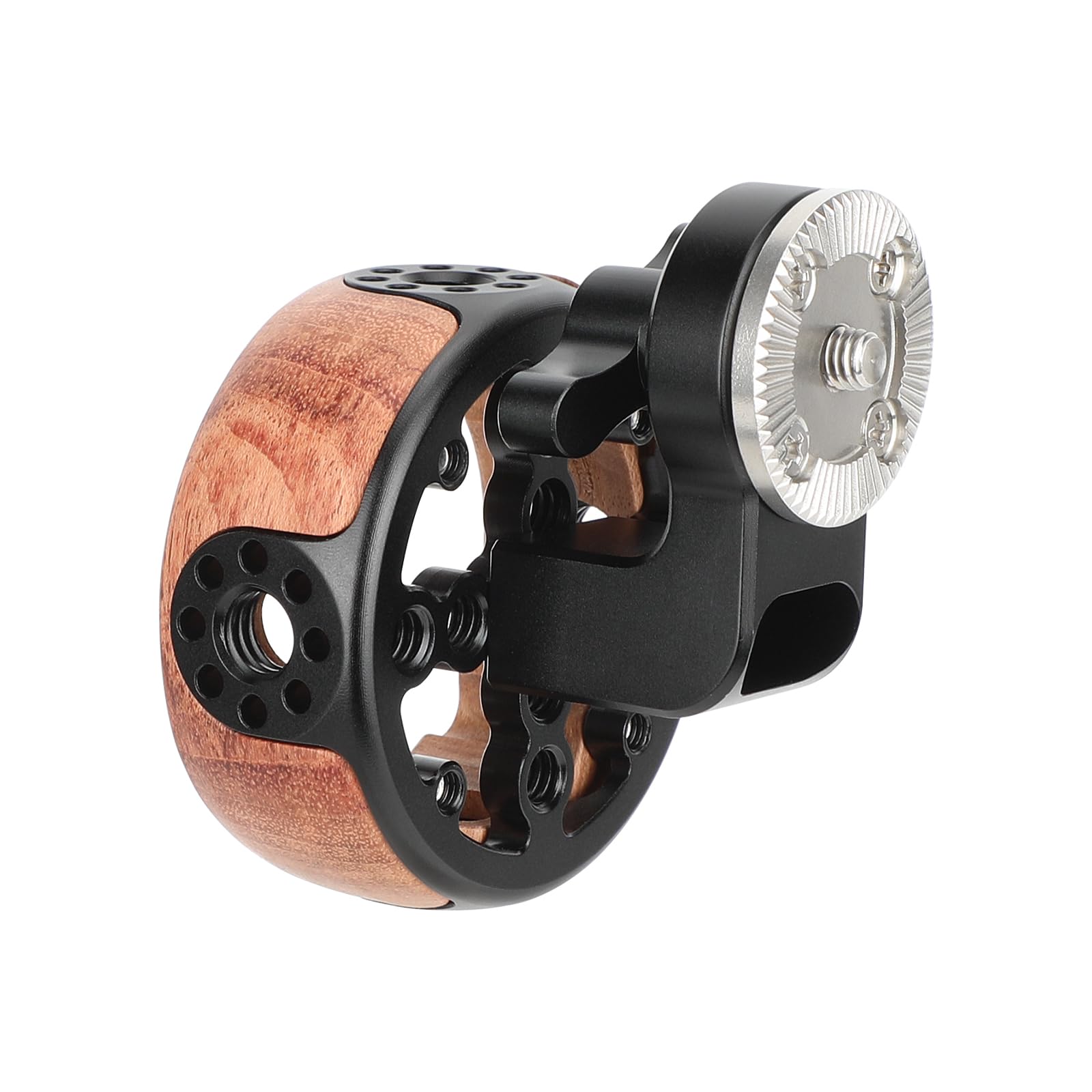 Camvate Wooden Handgrip With M6 Rosette Compatible Extension Adapter - 3524