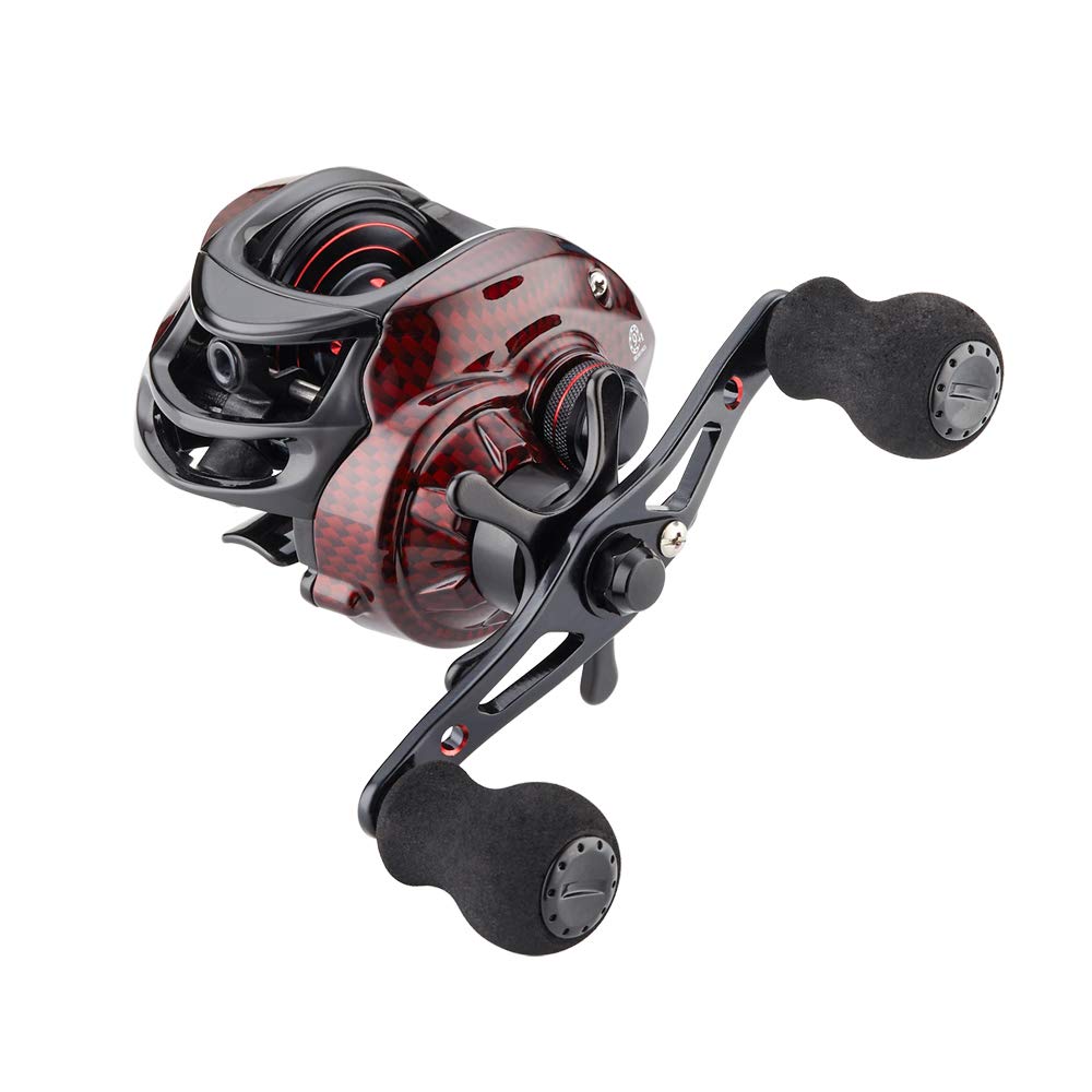 Fishdrops Baitcaster Reels, 9+1Bb, Cnc Aluminum Spool, Magnetic Brake System Bait Caster Reel High Speed Gear Ratio 7.0:1 Ultra Smooth Low Profile Baitcasting Fishing Reel