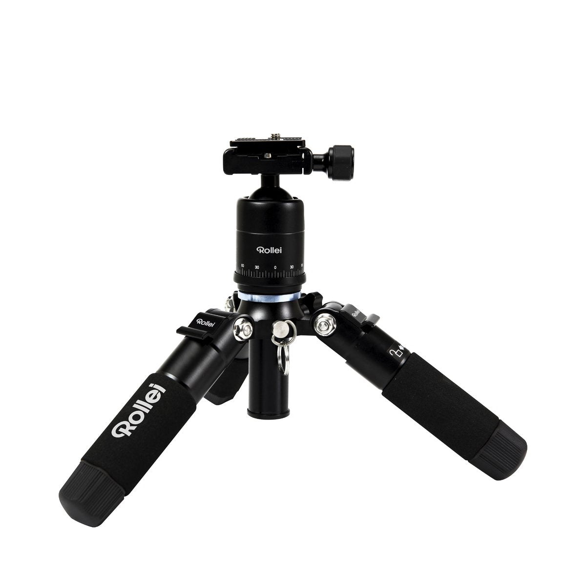 Rollei Compact Traveler Mini M-1 - Compact Mini-Tripod, Very Light And Ideal For Travel, Incl. Ball Head And Quick Release Plate - Black