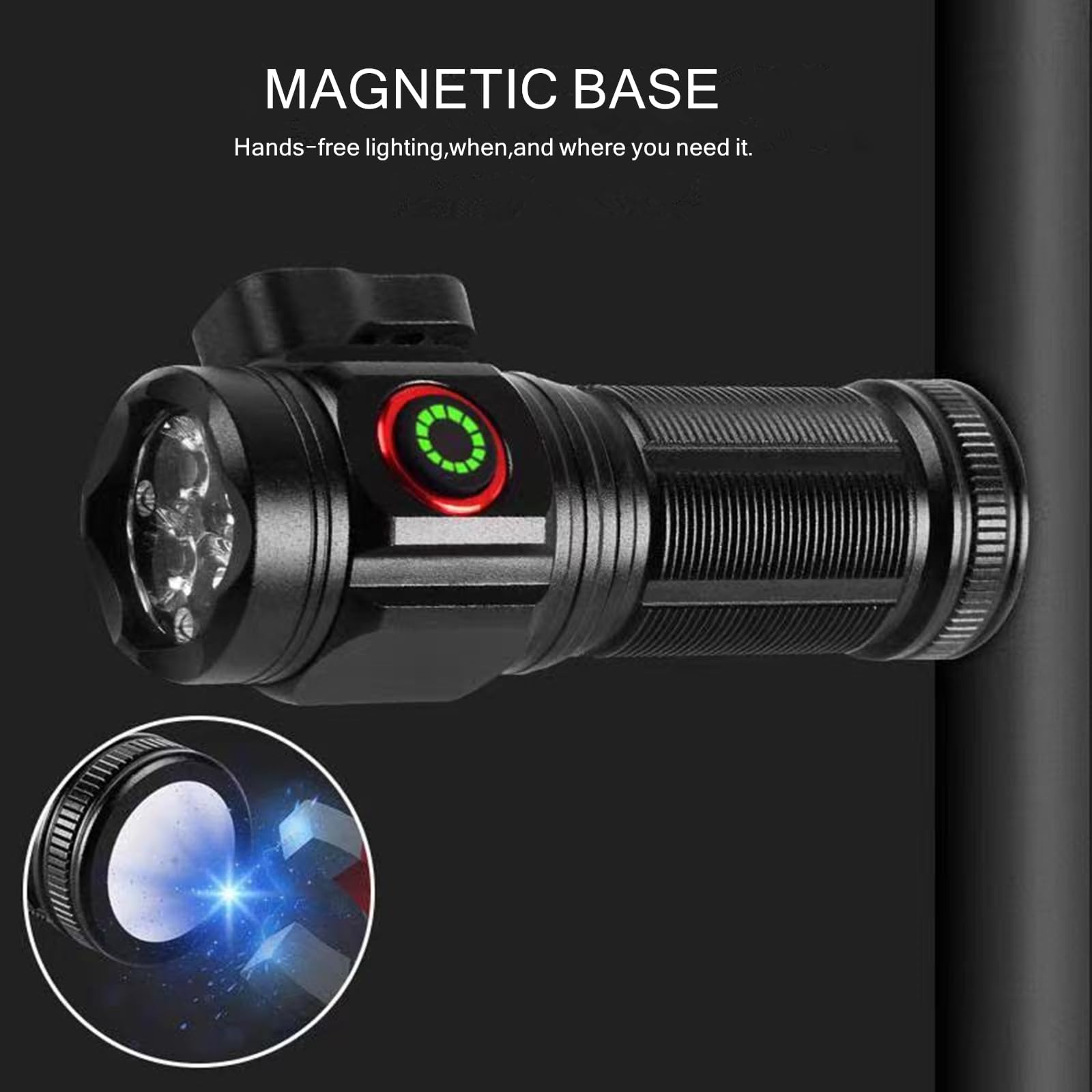 Unroevs Xc02 Mini Flashlight Rechargeable With Seatbelt Cutter,Pocket Flashlights High Lumens 5 Modes,Small Flashlights Powerful With Tail Magnet,Flash Light For Edc Carry,Outdoor.