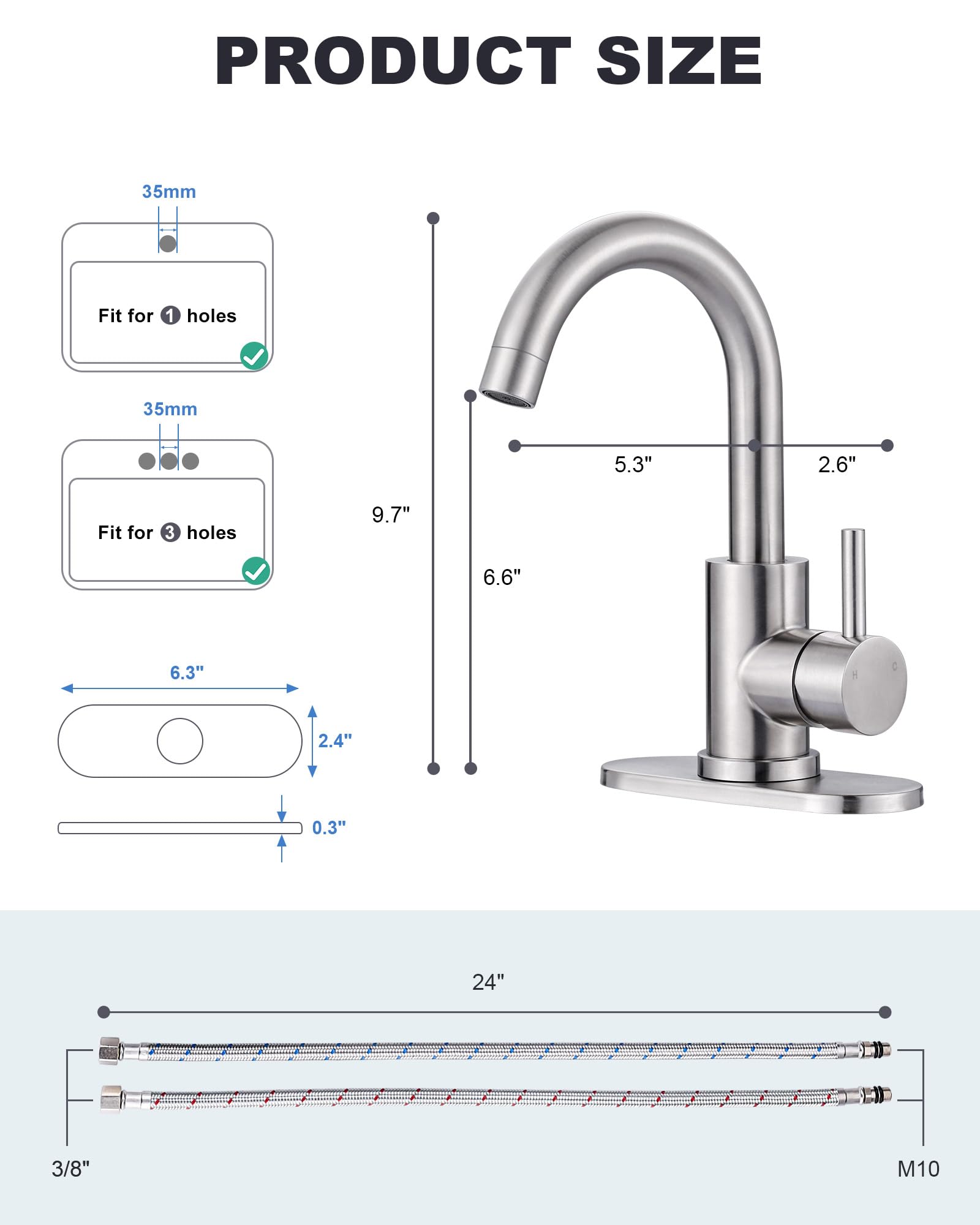 Iviga Modern Bar Sink Faucet, Single-Handle Bathroom Kitchen Sink Faucet, 1 Hole Wet Bar Sink Faucets With 360°Swivel Spout For Bar Rv Laundry Farmhouse, Brushed Nickel