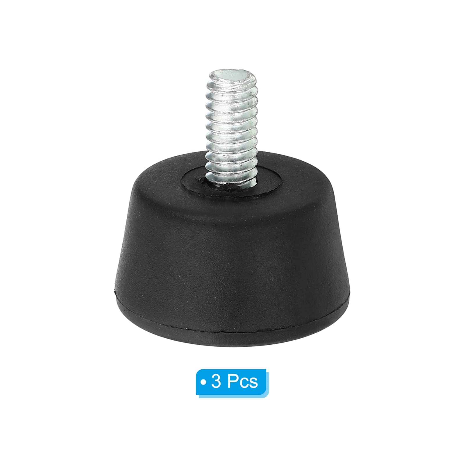 Patikil Universal 1/4" X 1.3" Rubber Tripod Feet, 3 Pack Anti-Slip Tripod Replacement Parts For Camera Tripods Monopod, Black