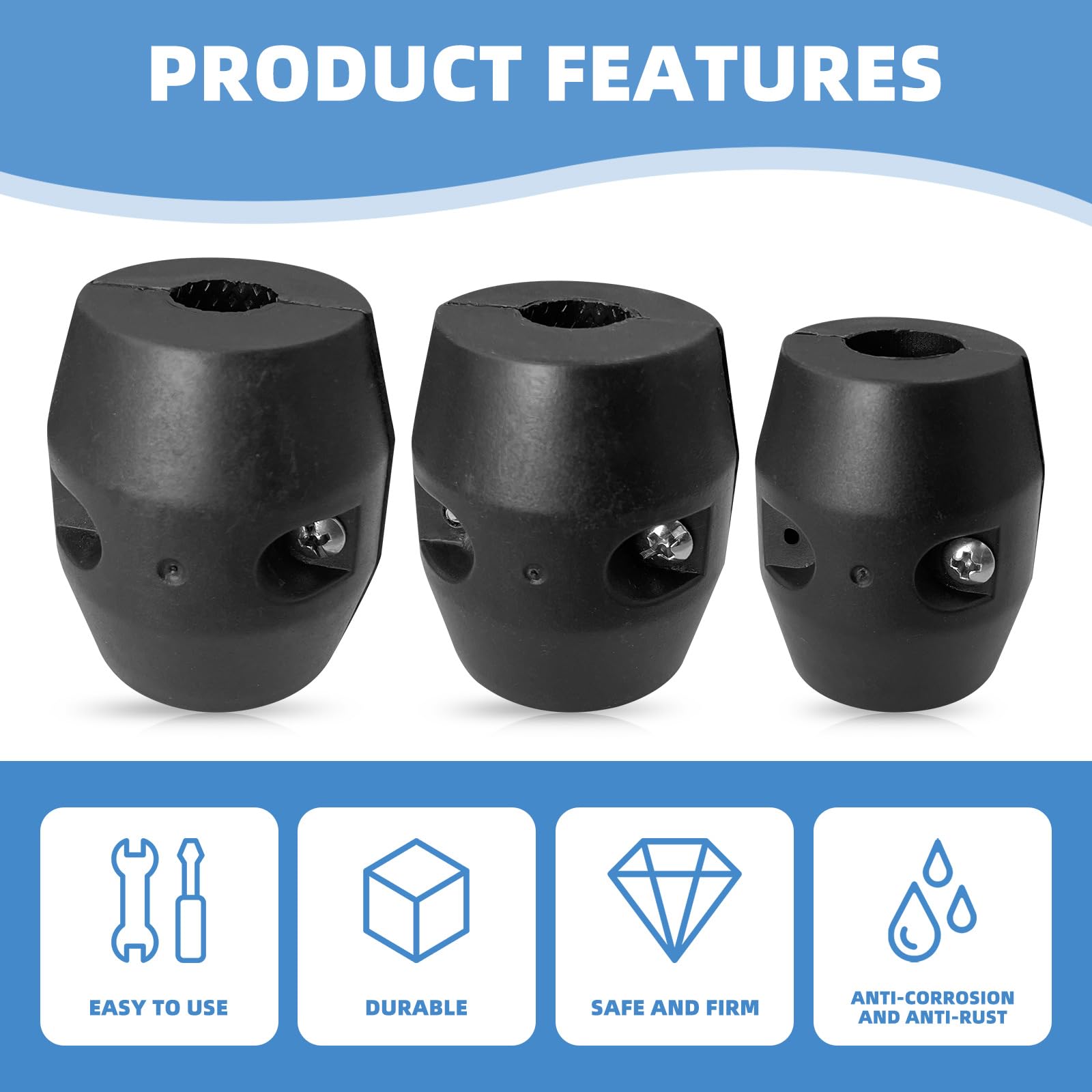 Dlbeem 3 Pcs Kitchen Pull Down Faucet Hose Weight Ball 5.29Oz/8.82Oz/11.64Oz Sink Basin Pull Out Sprayer Heavy Gravity Replacement Parts For Universal Bathroom Basin Sink Stainless Steel/Braided Hose