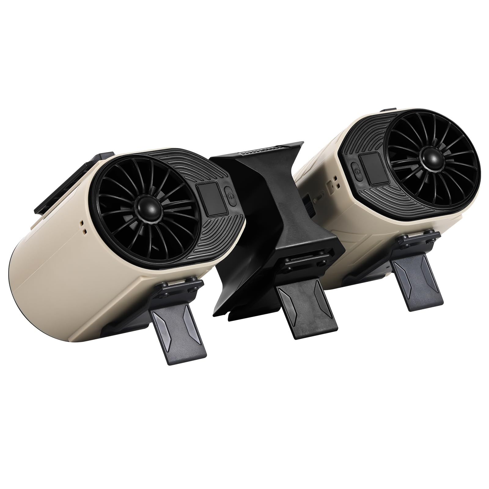 Portable Waist Fan Detachable Double Fan Combination Turbo Technology10000 Mah 5-Speed 13000Rpm Clip - Koospark