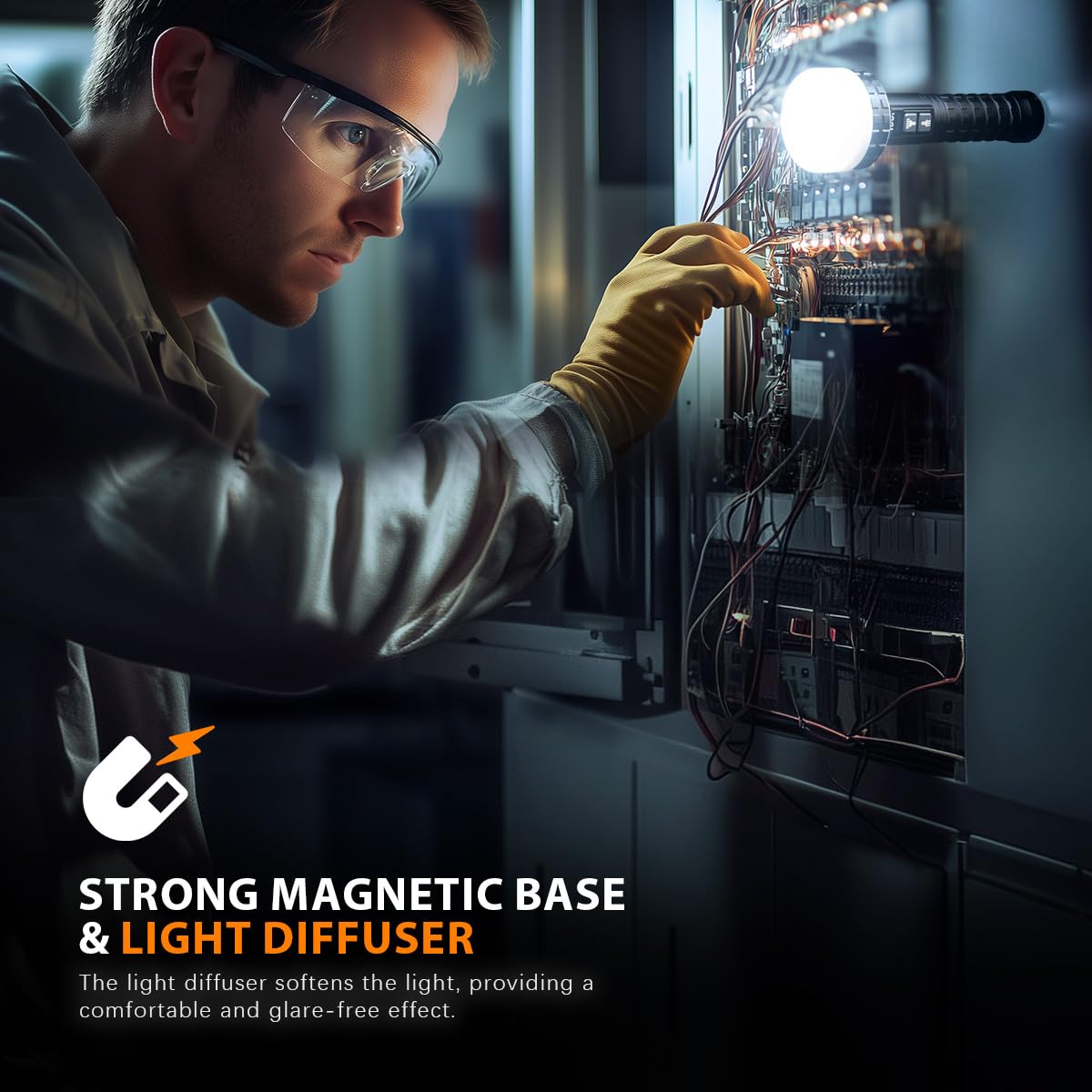 Yls Flashlight, 5000 Lumen Led Rechargeable Flashlight With Digital Display, 8 Modes & Ipx4 Waterproof, Camping Light With Magnetic Base For Camping, Home, Emergency, Rescue, Hunting