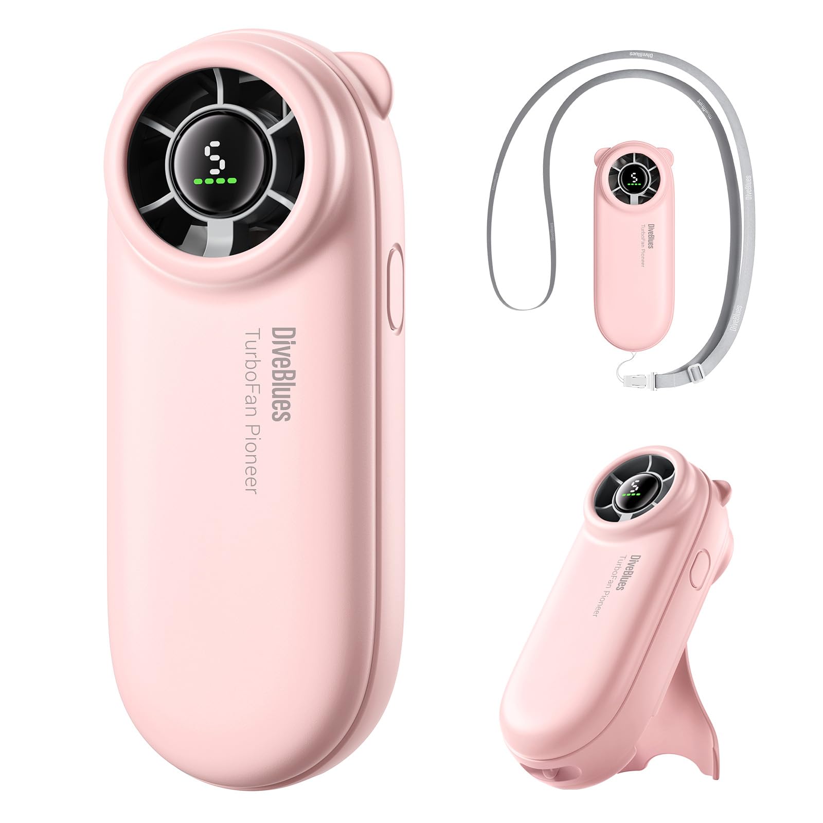 Turbobear Portable Handheld Turbo Fan, Travel Essentials, Hand Held Fan Rechargeable - Koospark