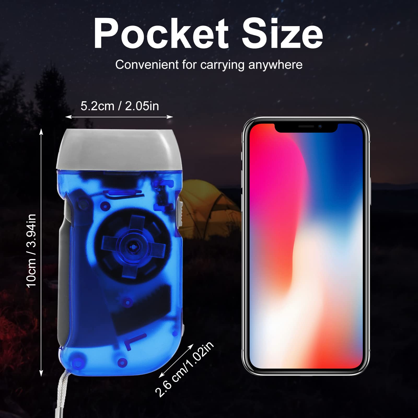 Leelosp 48 Pcs Hand Crank Flashlight No Battery Required Cranked Flashlight Manual Press Flash Light 3 Led Squeeze Light For Camping Hiking Power Outage (Red Blue Yellow Gray)