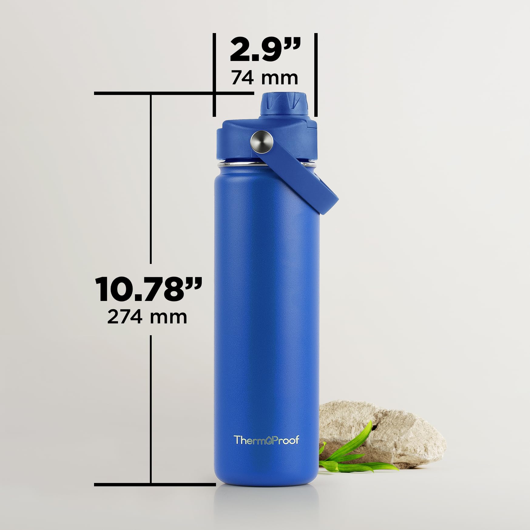 Thermoproof Double-Walled Vacuum Insulated Stainless Steel Water Bottle - Wide Mouth With Chug