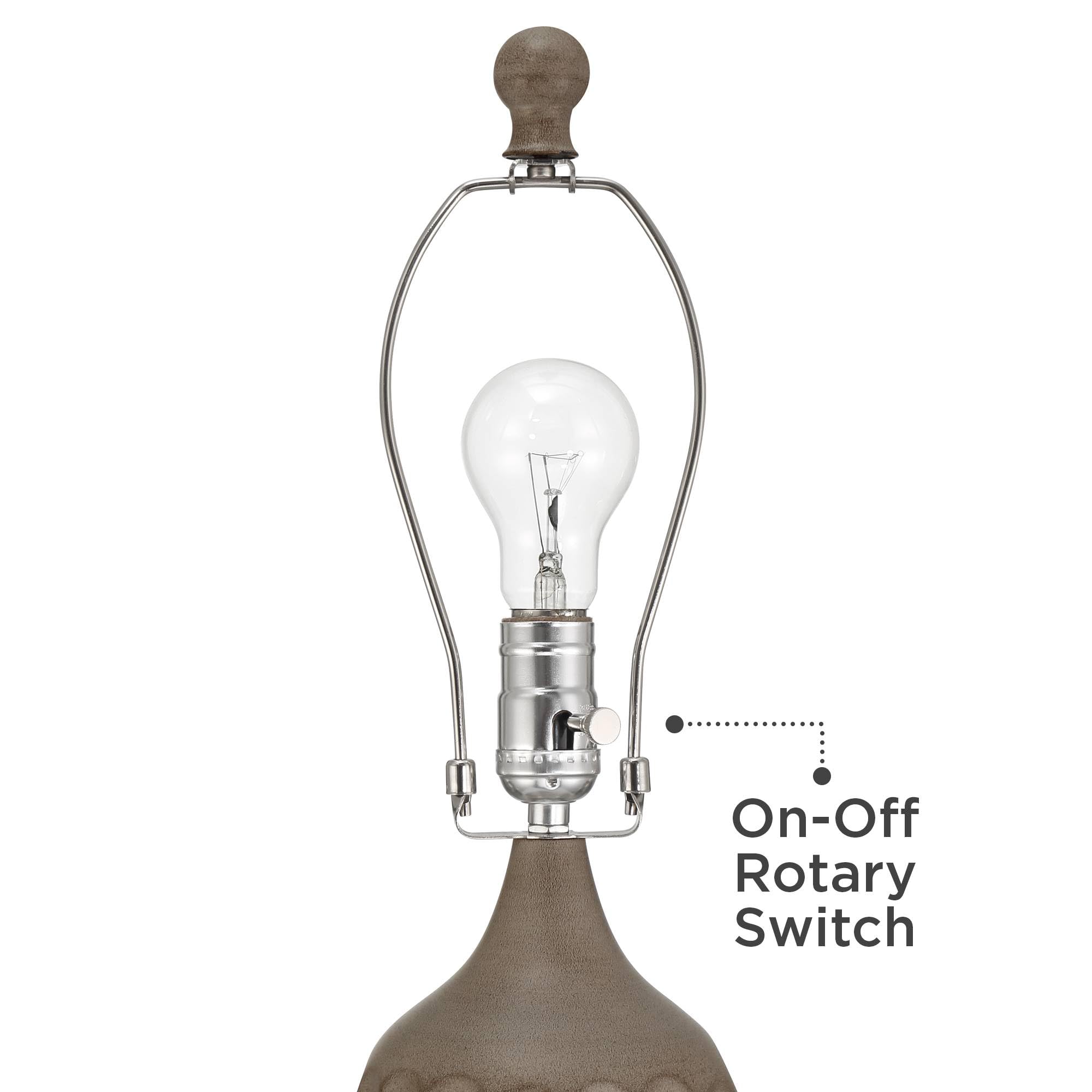 360 Lighting Circles 20" Bronze Metal Accent Table Lamps Set Of 2