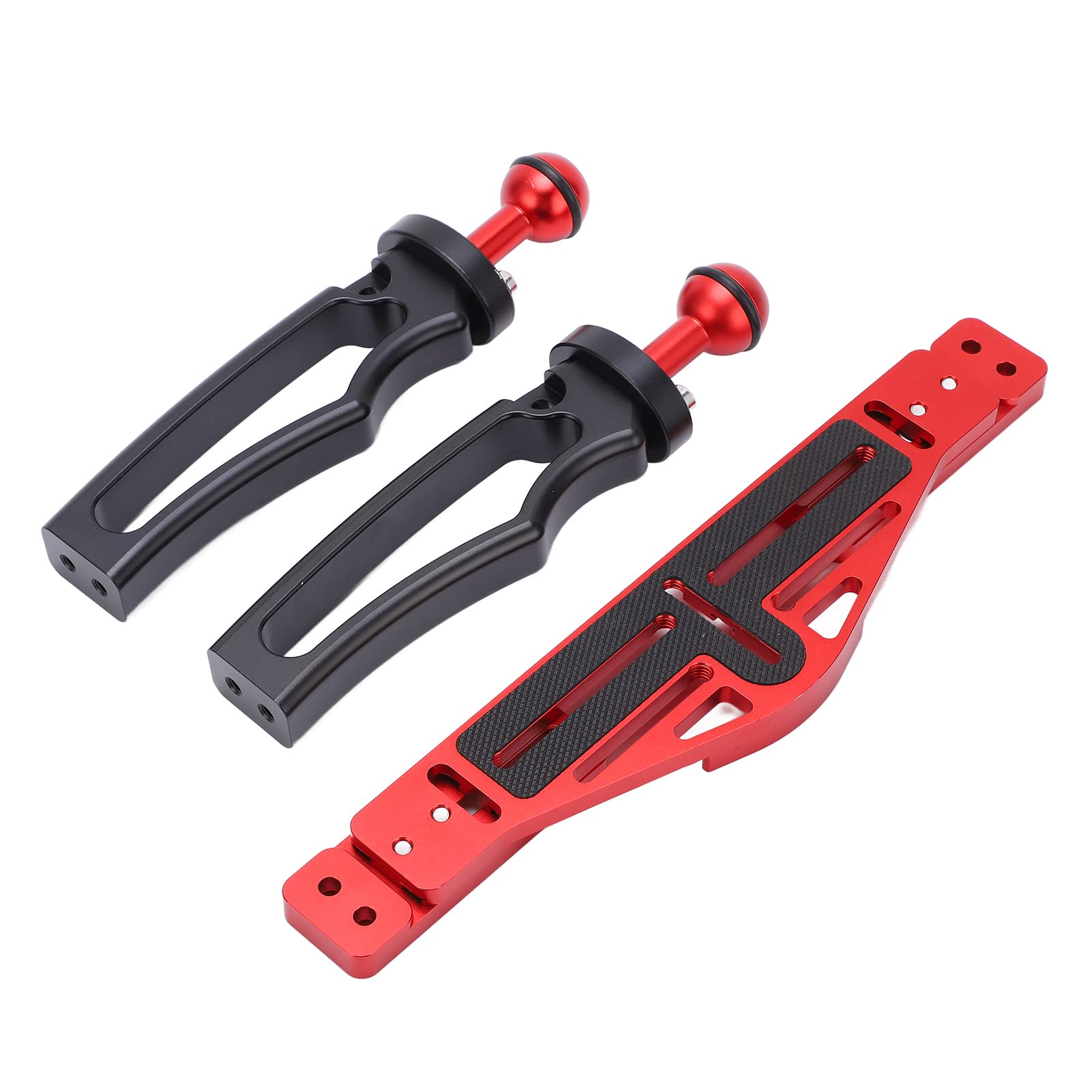 Xhtllo Dual Handle Tray Stabilizer Rig For Underwater Camera Housing Case Mount, Aluminum Alloy Ergonomic Design