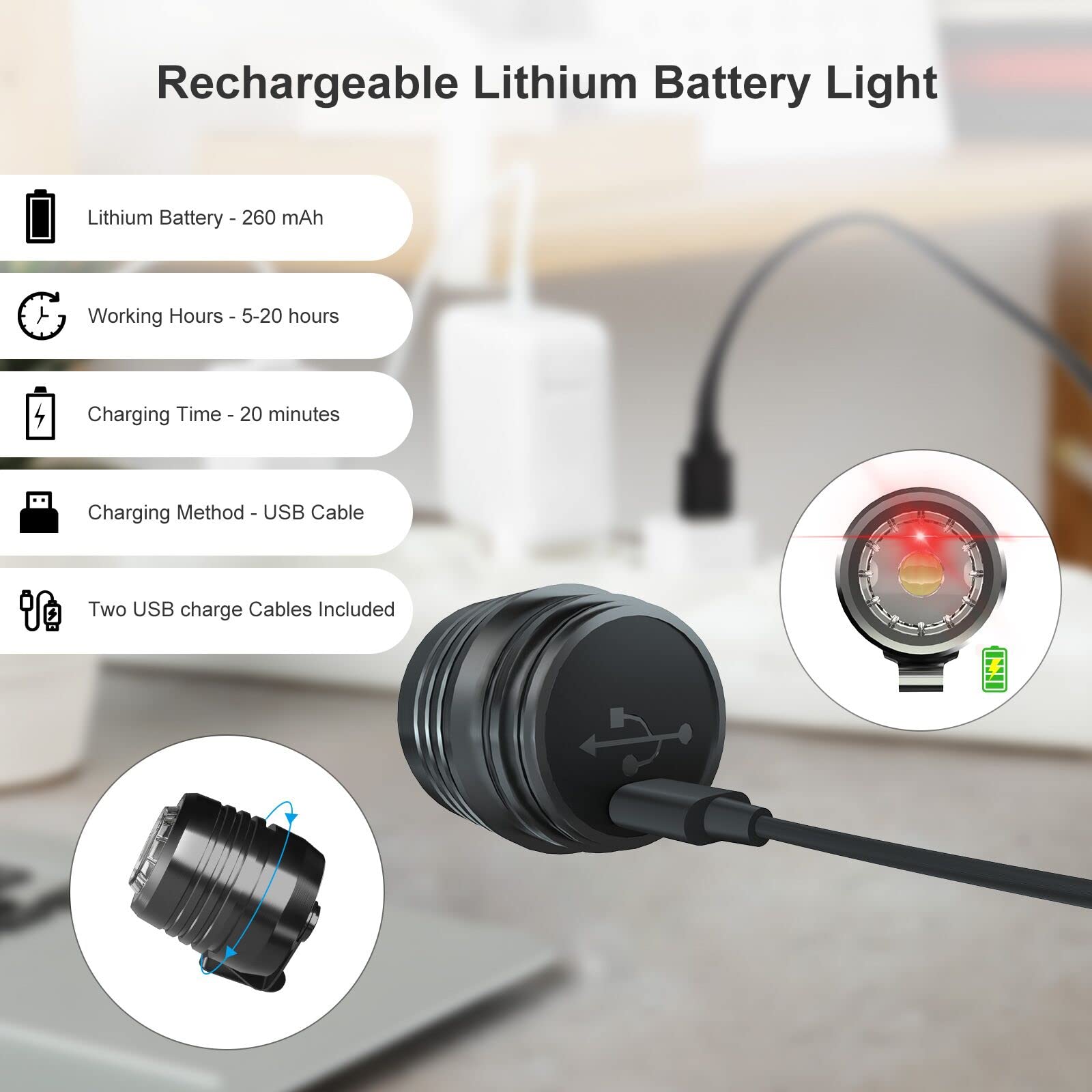 Ouns Moon The Original 2 Rechargeable Headlights For Shoe Charms, Flashlight Attachment Accessories Kids Girl Boy Women Men Sandals, Clip On Clog Headlamp Shoe Decoration Charms