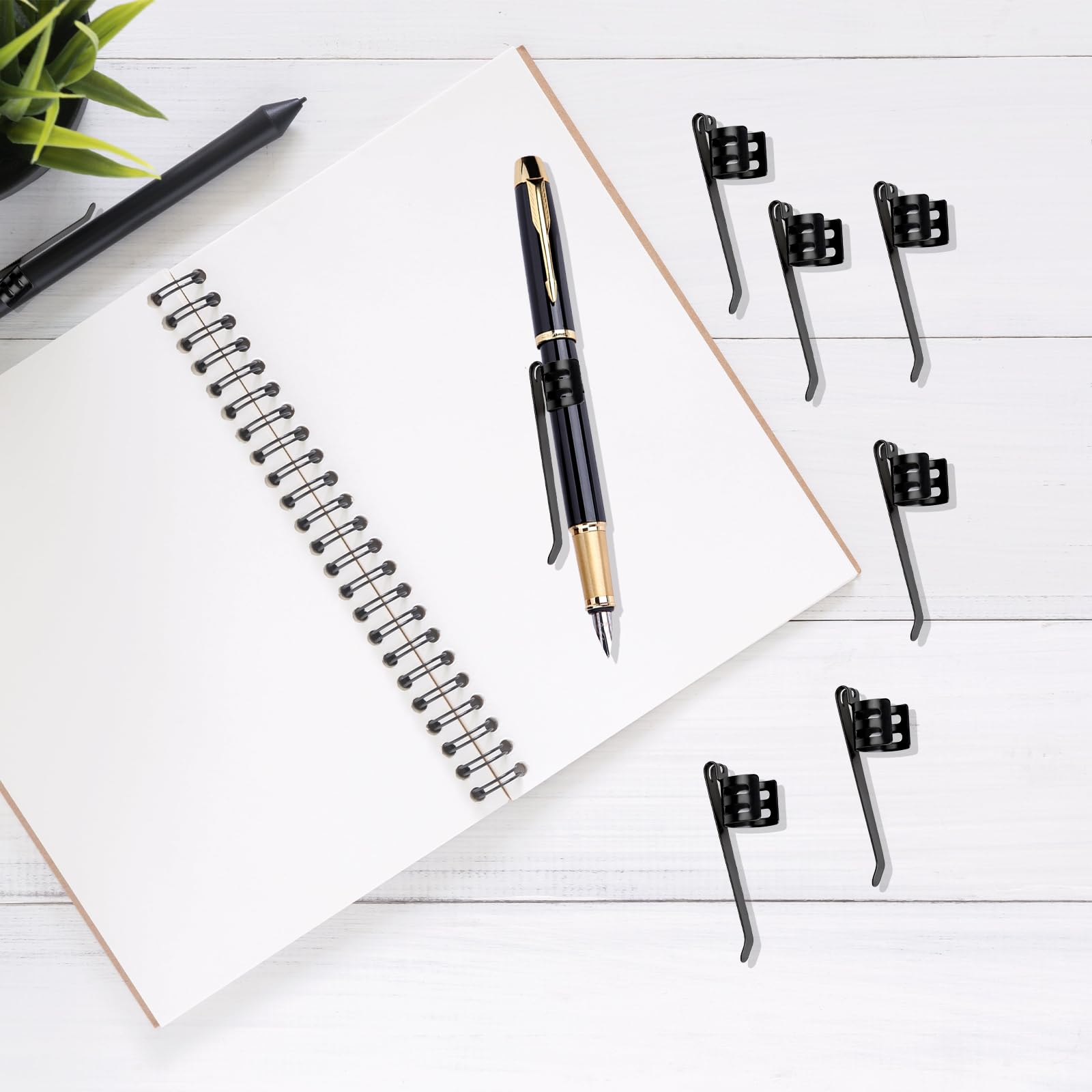 Llmsix 12-Piece Stainless Steel Flashlight Set - Portable, Black, Keychain Lights With Clip