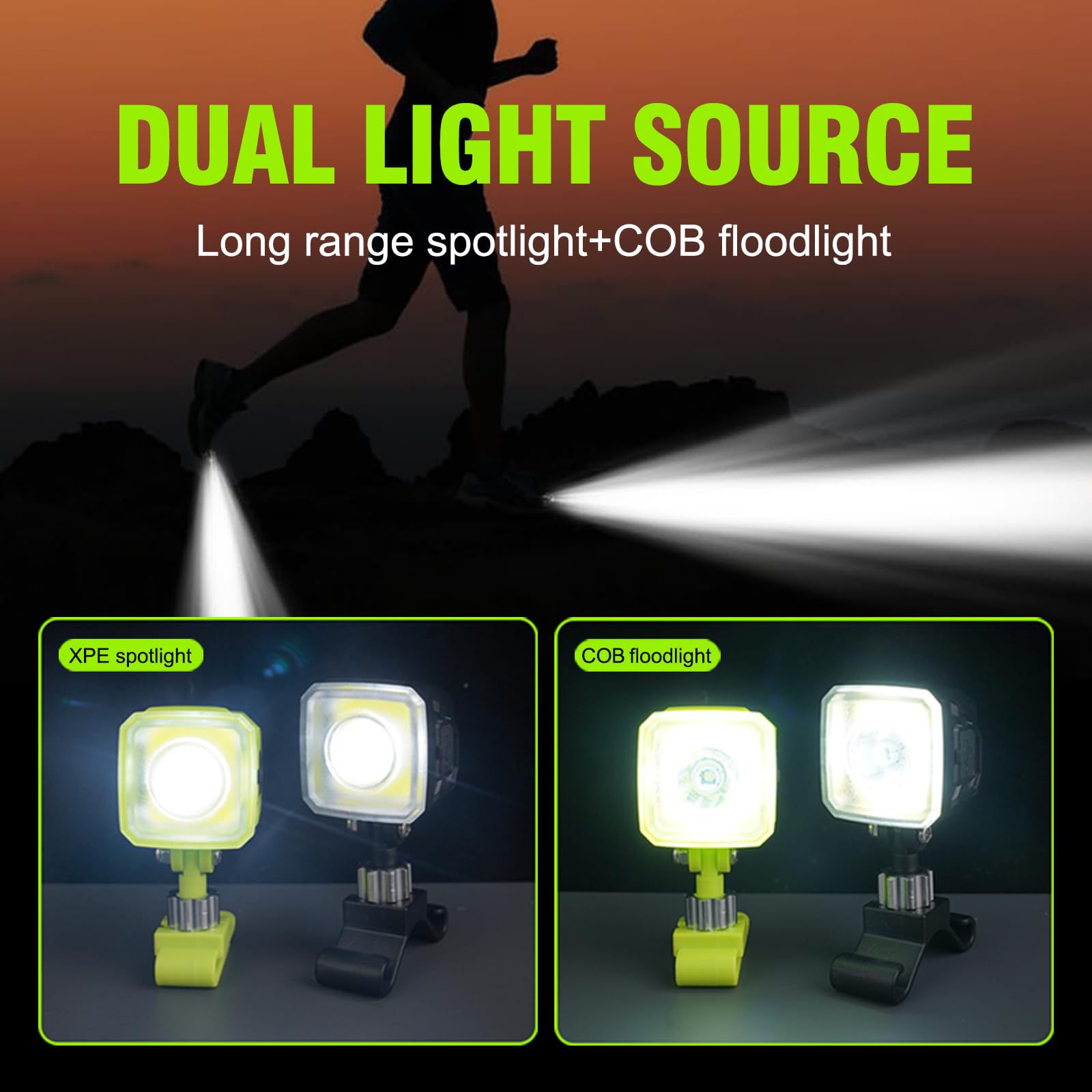 Kunhe 4 Pack Rechargeable Headlights For Crock Fitting Outdoor Waterproof Led Flashlight For Shoes Accessories 5 Light Modes Croc Lights For Kids