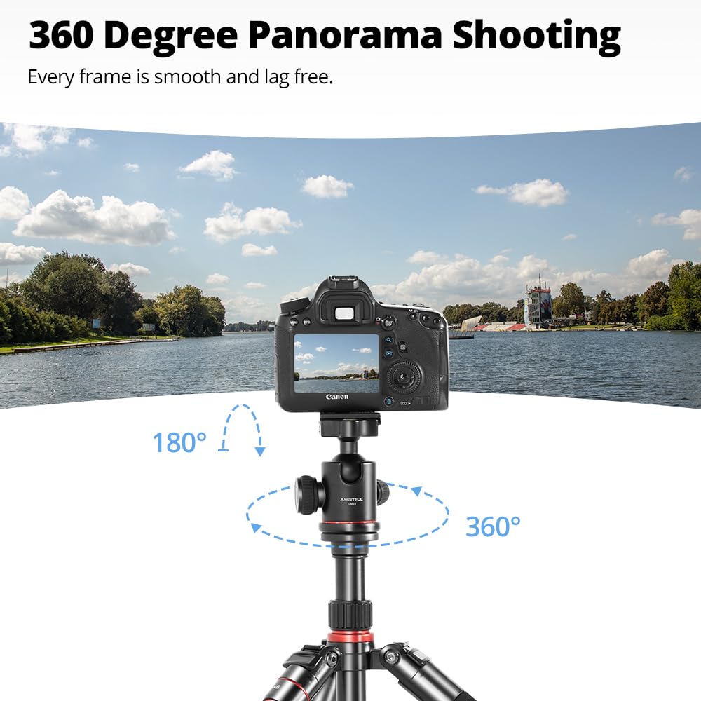 Ambitful Tripod For Camera,Camera Tripod,With Carring Bag,Quick Release Plate,Professional Video Travel Tripod For Canon Nikon Dslr Camera,Video Camcorder Gm01Kit