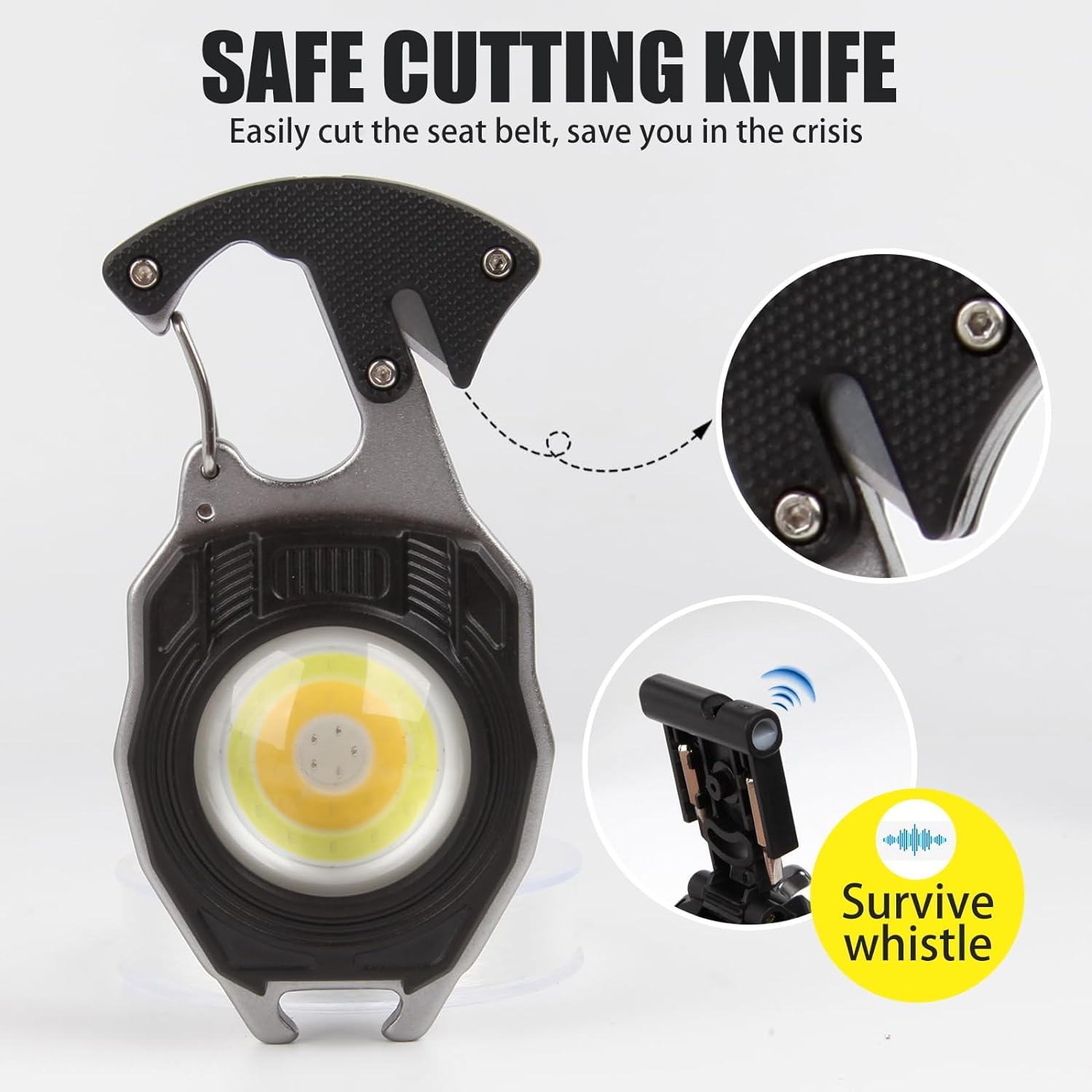 E-Shidai Mini Flashlight 2 Pack, Rechargeable Keychain Flashlight With 3 Light Modes, 1000Lumens Bright Edc Flashlight Keychain Light With Magnet Base, Portable Pocket Flashlight For Camping Walking