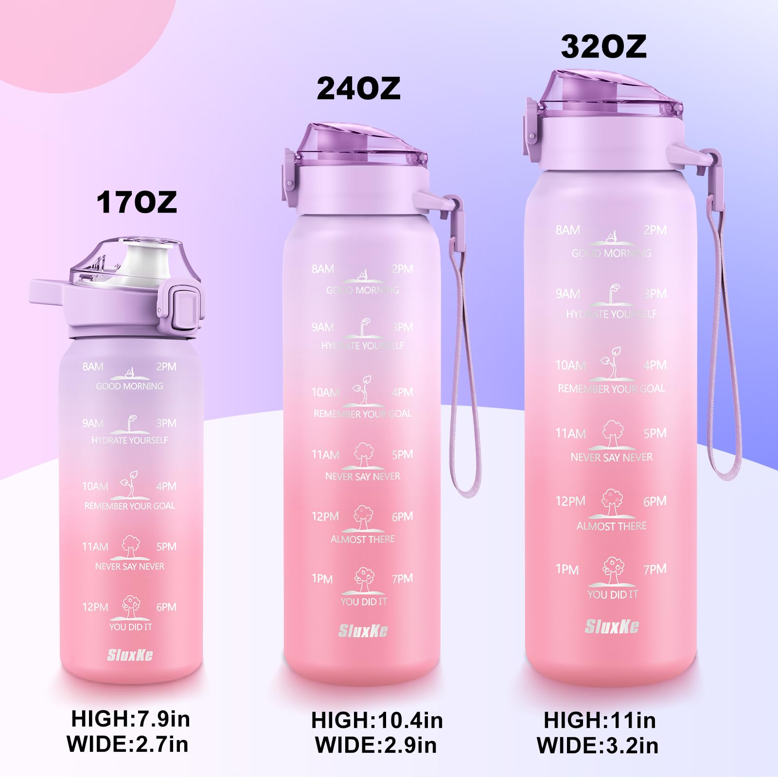 Insulated Water Bottle 32Oz With 2Lids,18/10 Stainless Steel 1000Ml Insulated Water Bottle Double