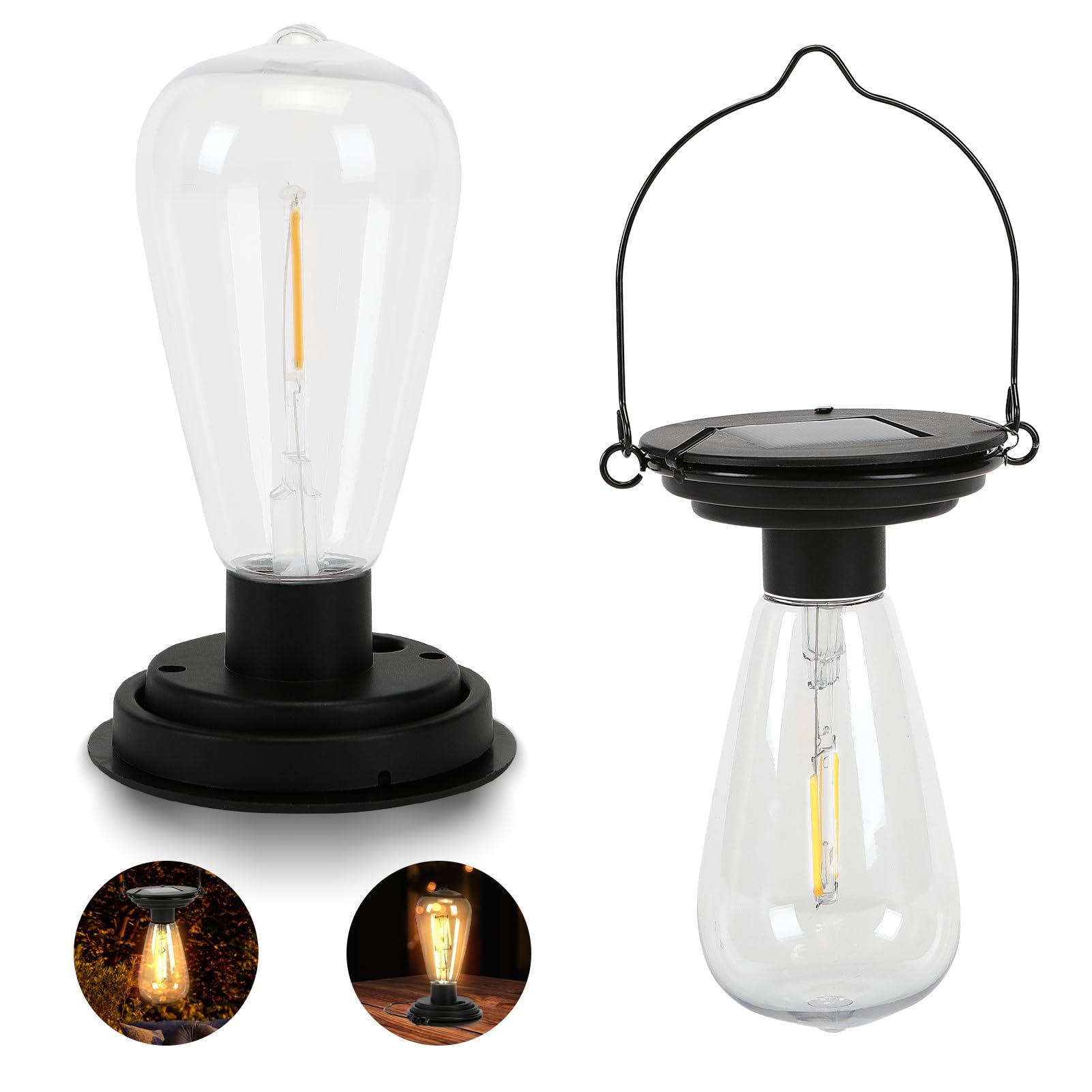 Jkimk Replacement Solar Light Tops-Solar Light Bulbs For Outside-Solar Lanterns Outdoor Waterproof 1 Pack,One Thing, Three Uses, Multifunctional Size Conversion Or Personalized Hanging