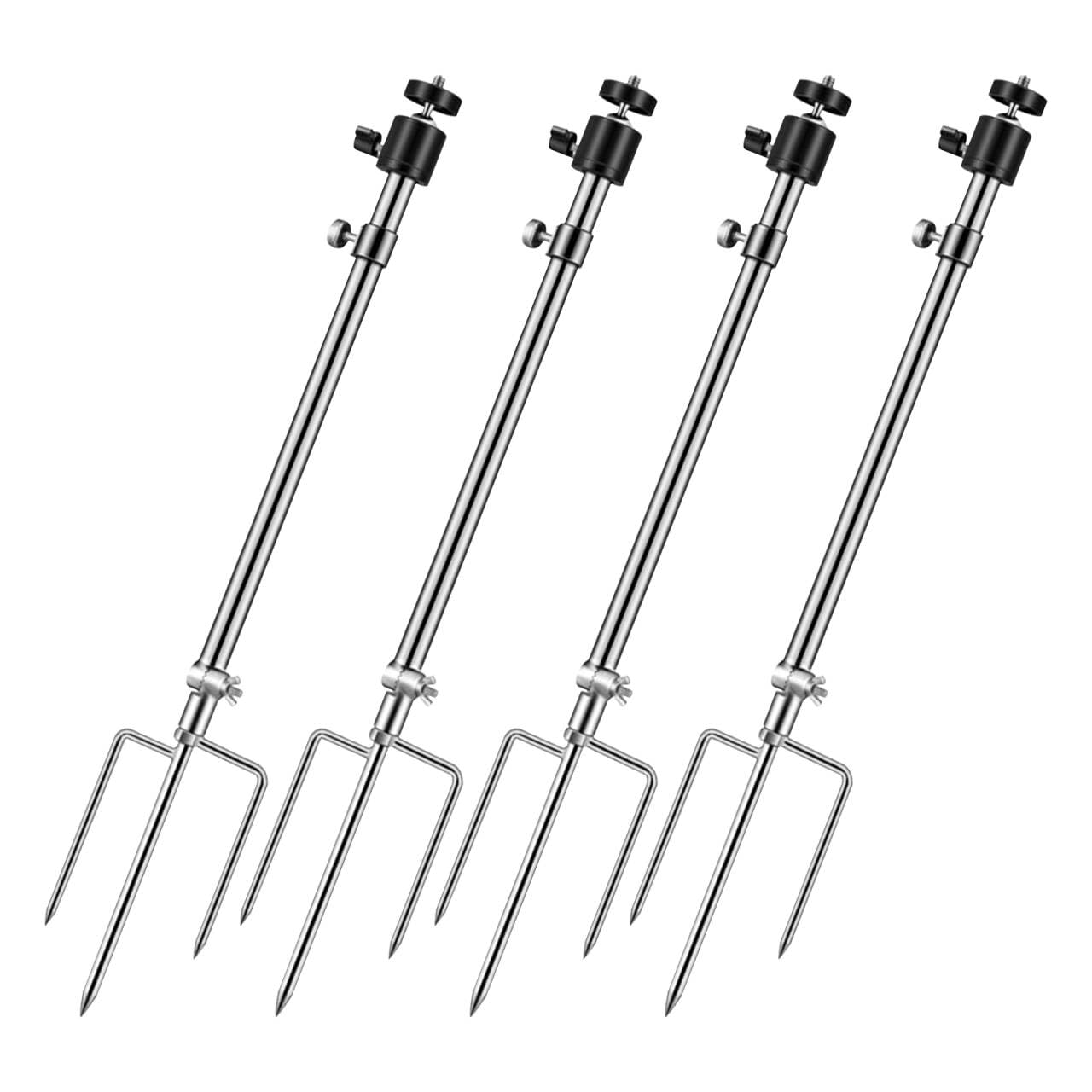 Aiuieaa 4 Pack Trail Camera Mount, Trail Camera Holder, Adjustable Ground Stand For Wildlife Cameras, Universal Hunting & Trail Cameras Stake