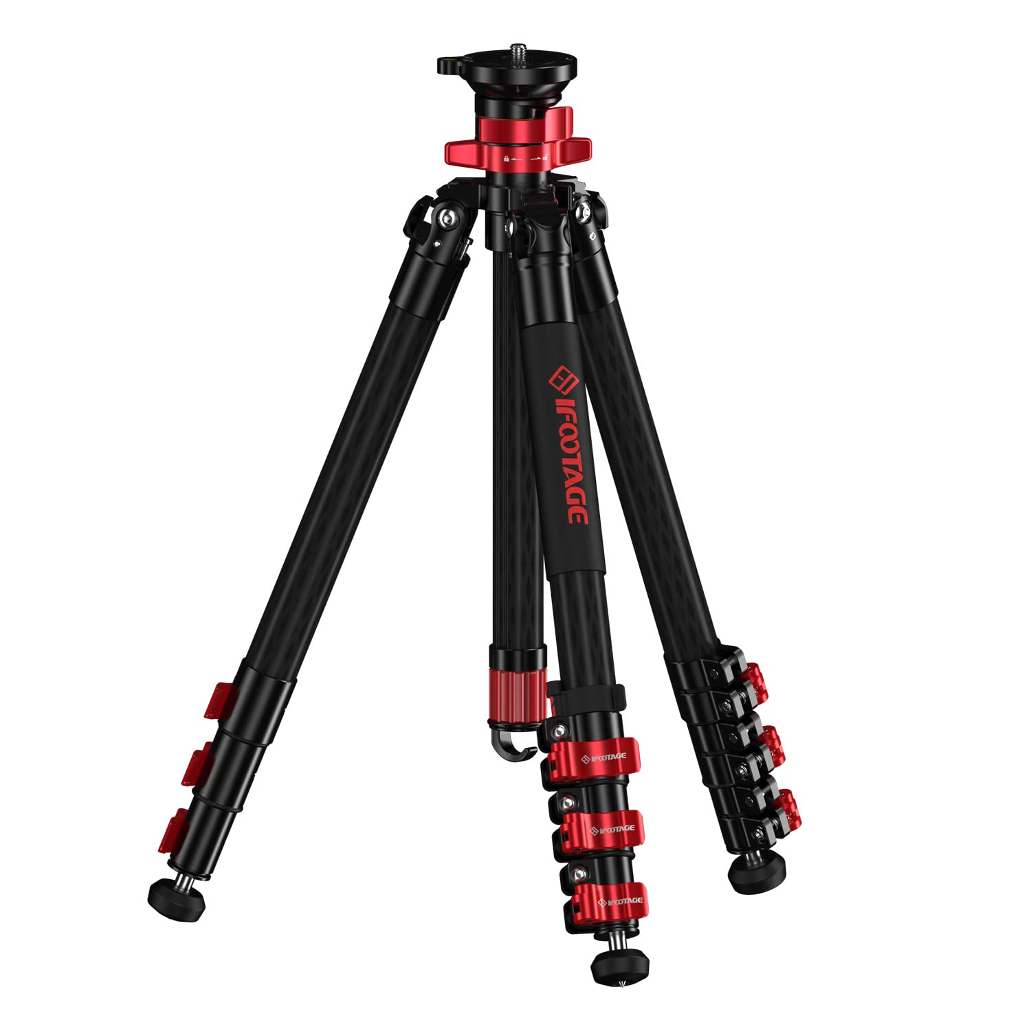 Ifootage Camera Tripod Height 59''/150Cm, Camera Tripod, Carbon Fiber, Compatible With Canon Nikon Sony And Other Dslr Camera Camcorder,Max. Load Up To 13.2Lb/6Kg Tc5S