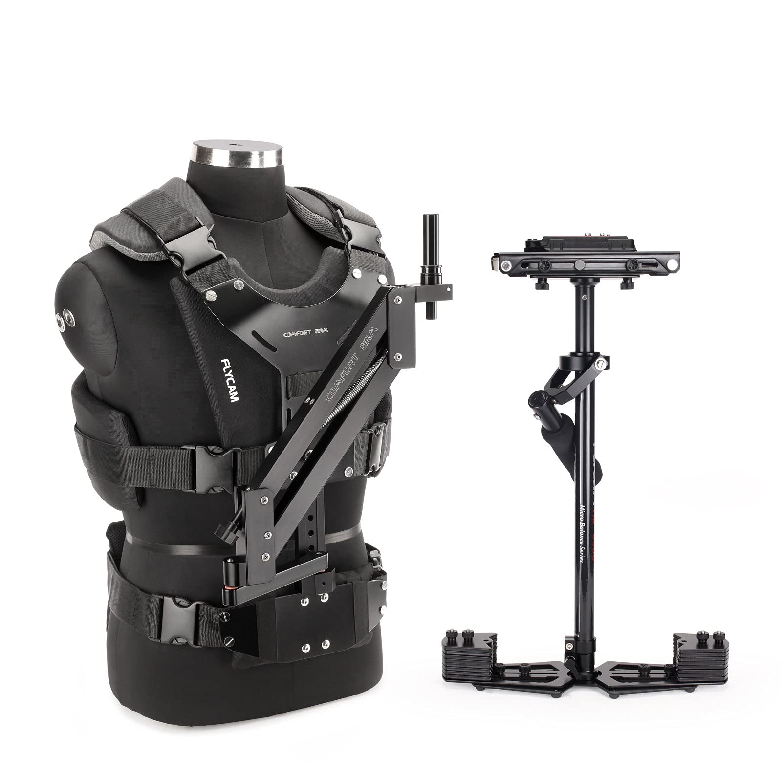 Flycam Hd-5000 Camera Stabilizer With Comfort Arm And Vest + Unico Quick Release & Table Clamp (Cmft-Hd5) Stabilization System For Dslr Video Camcorders Up To 5Kg/11Lbs
