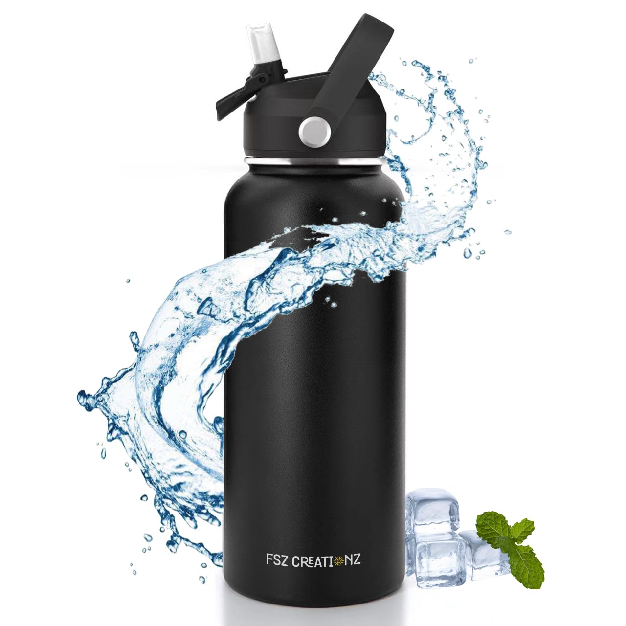 32Oz Stainless Steel Water Bottle, Vacuum Insulated Double Walled, Sports & Leisure Water Bottle