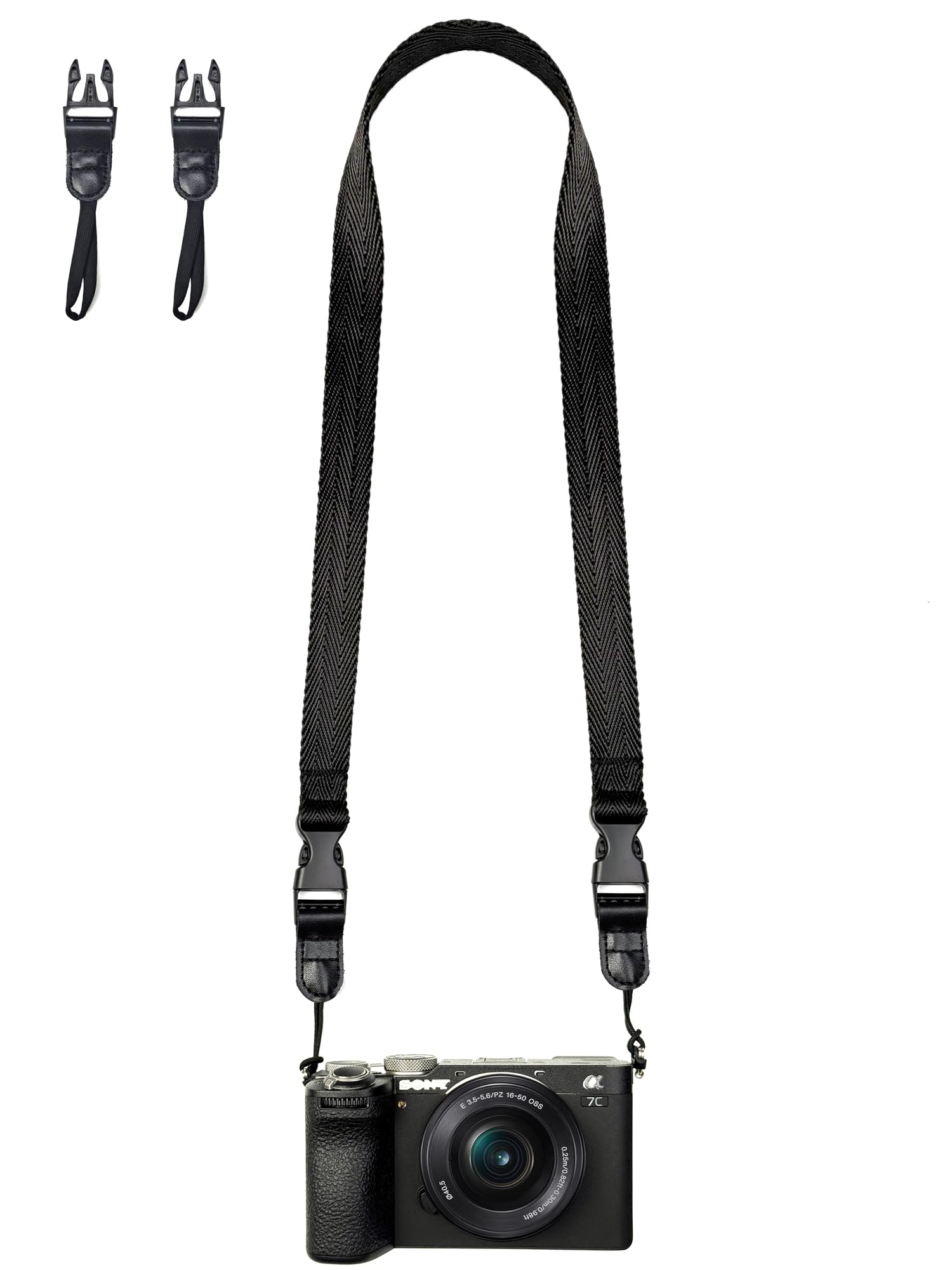 Chmete Camera Neck Strap/Thin Washable Soft Camera Strap Or Binoculars Strap,39 Inch,Black