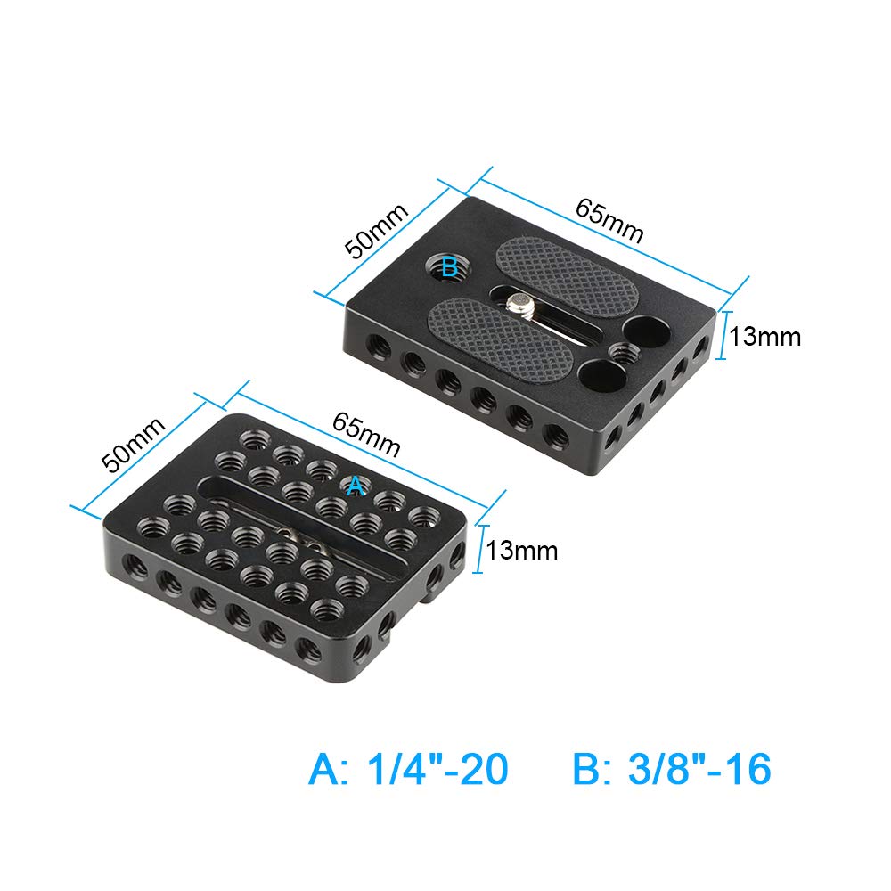 Camvate Universal Top Cheese Plate + Camera Base Plate For Diy Dslr Camera Cage Rig - 2439