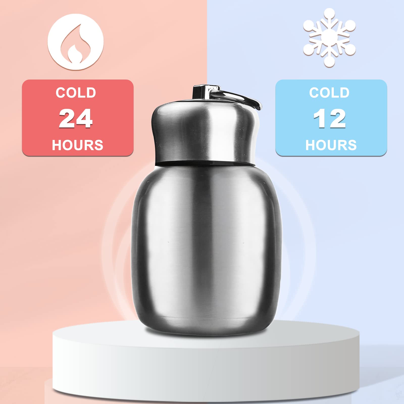 Gets Mini 7 Oz Stainless Steel Water Bottle, Portable Small Sports Vacuum Insulated Water Bottle