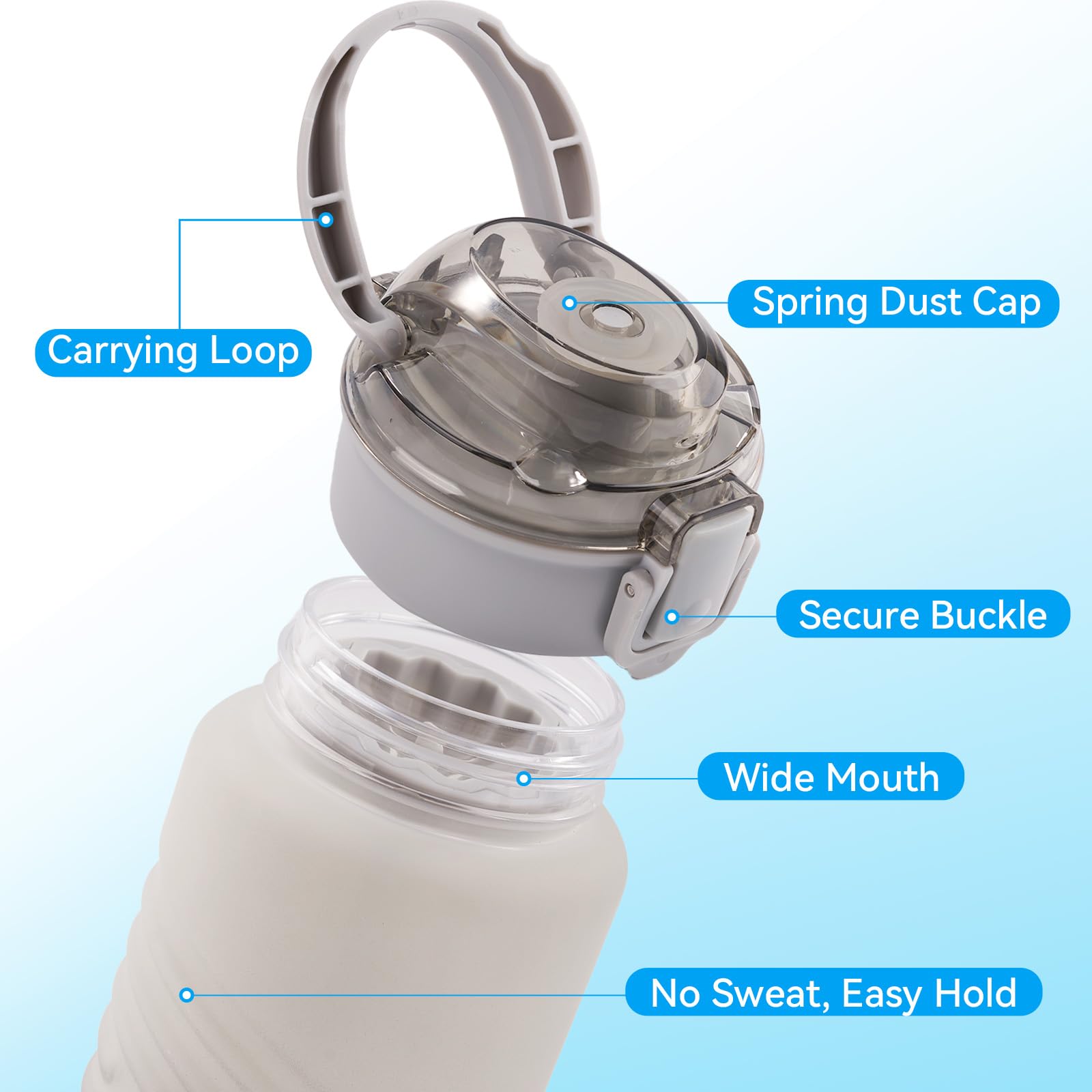 Simple and practical water bottle without straw for daily use