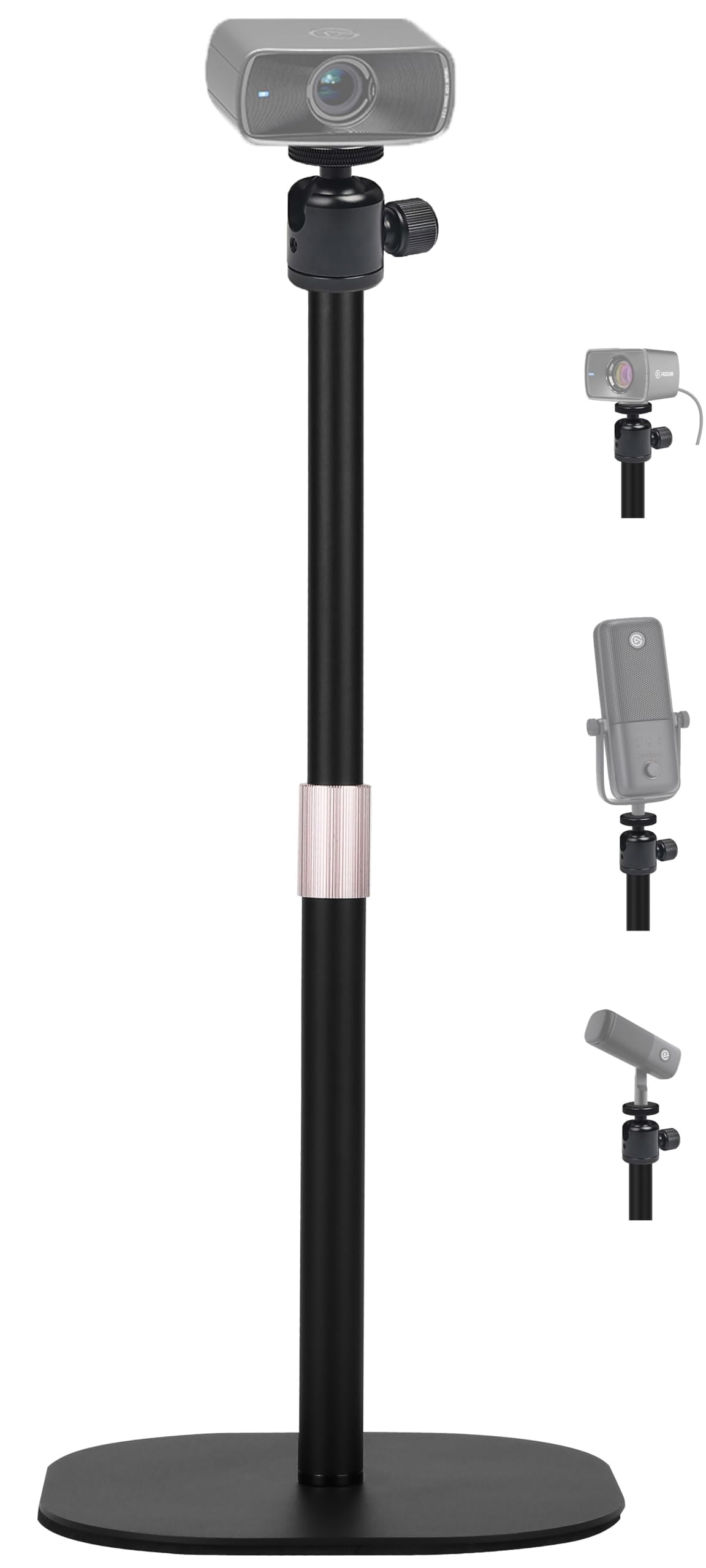 Acetaken Heavy-Duty Facecam Webcam Stand, Tabletop Webcam Tripod Holder Compatible With Elgato Facecam,Facecam Pro,Facecam Mk.2 Webcams And Wave 3/Wave Dx Microphones