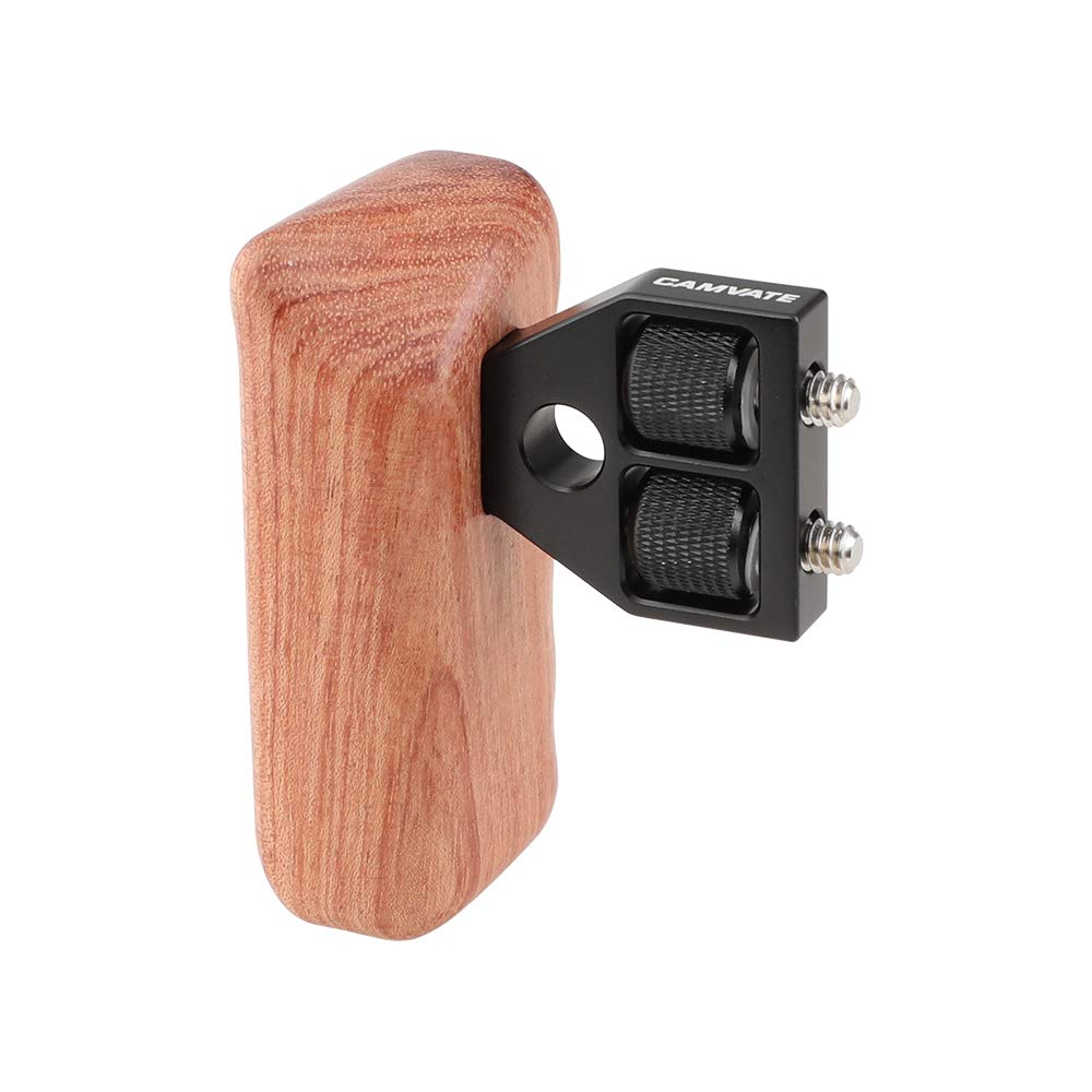 Camvate Dslr Wood Wooden Handle Grip + Camera Cage + Handle Hand Grip Stabilizer