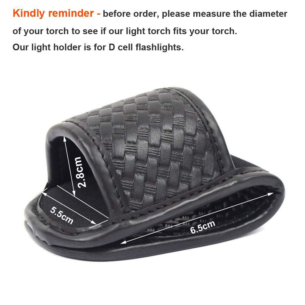 RocoUtility Basketweave Open Top D Cell Compact Light Holder, Duty Belt Accessories-Flashlight Pouch Holster