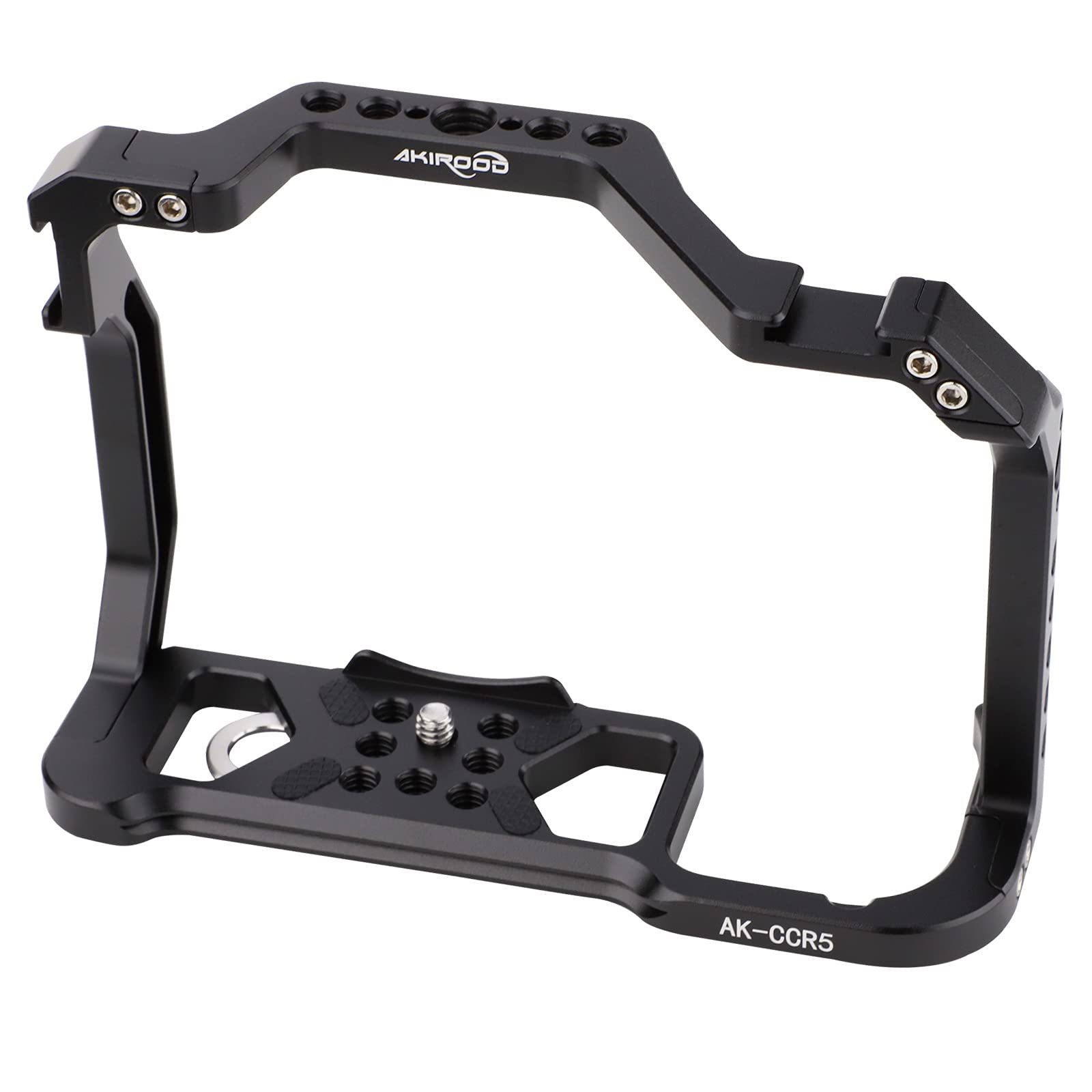 Akirood R5 R6 Cage,Camera Full Cage For Canon Eos R6 R5 Camera Rig Stabilizer With Dual Cold Shoe