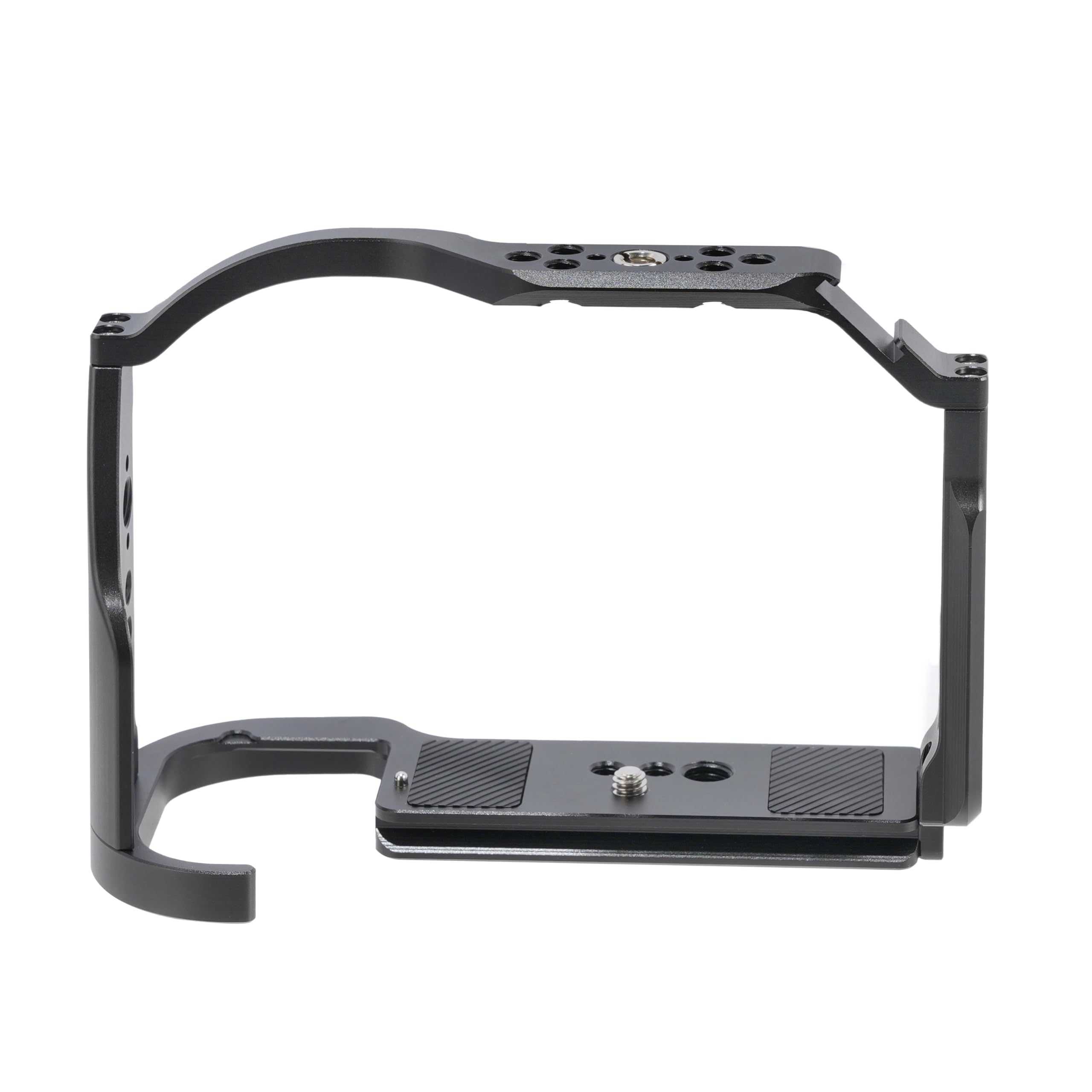 Focusfoto Camera Cage For Canon Eos R5 Mark Ii Mirrorless Camera, Aluminium Video Rig With Side Nato Rail, Cold Shoe, 1/4" Screw Mount, Quick Release Plate For Arca Tripod
