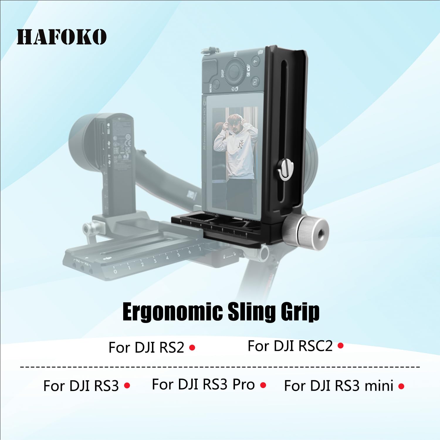 Wewoga Aluminum L Bracket Horizontal Vertical Switching Gimbal L Handle Camera Quick Release Tripod Plate Compatible With Dji Ronin Rs2/Rsc2/Rs3/Rs3 Pro Gimbal Stabilizer Camera Tripod