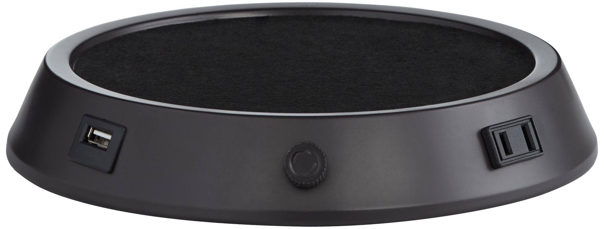 360 Lighting Modern Universal Charging Workstation Table Lamp Base With Usb And Ac Power Outlet Full Range Dimmer Bronze For Living Room Bedroom House Bedside Nightstand Home Office Family