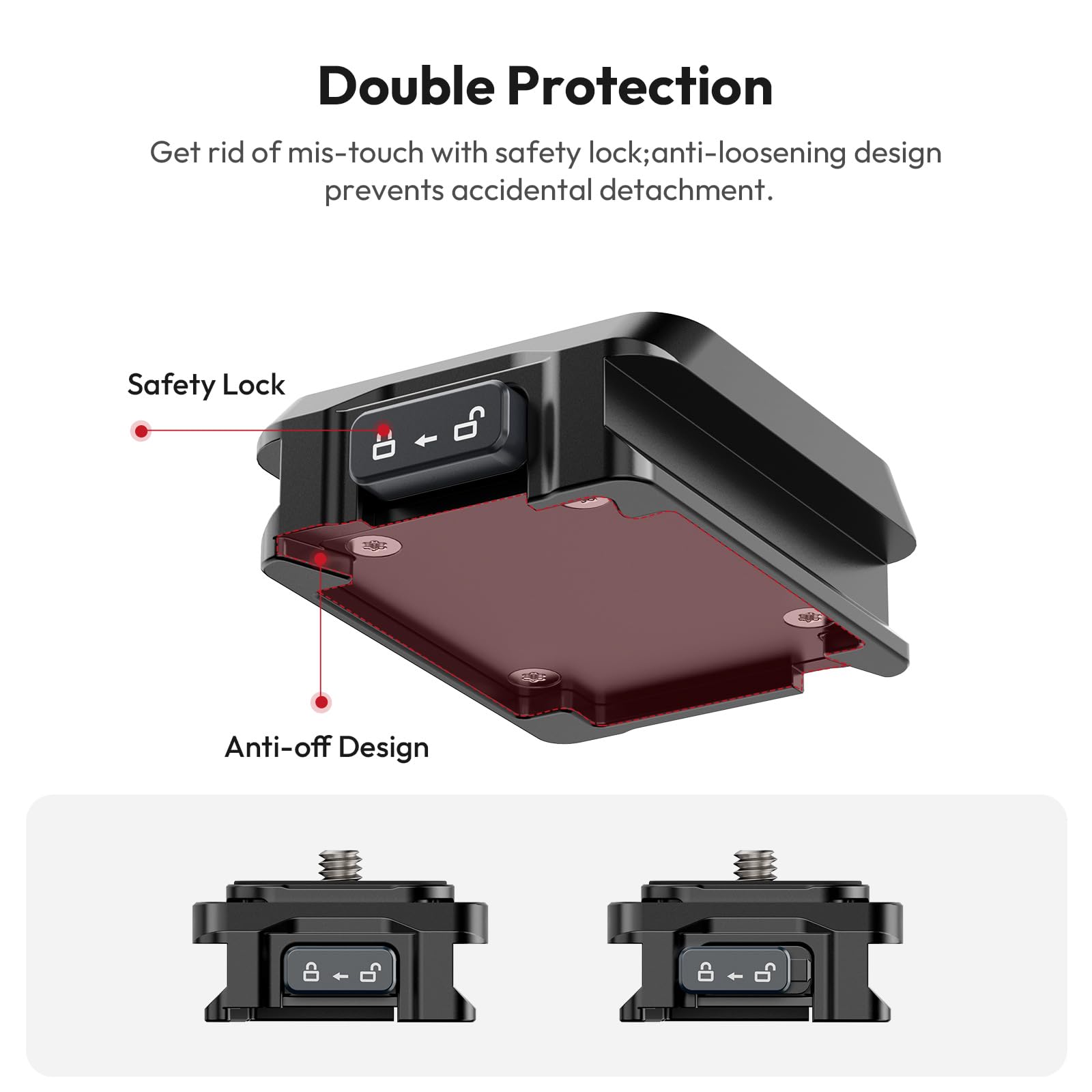 Ulanzi Uka Camera Quick Release Plate And Base Kit C007, Camera Tripod Plate, Uka Stabilizer Quick-Release Kit, Effortless Setup & Secure Mount For Dji Rs2/3/4, F38 & Arca-Swiss