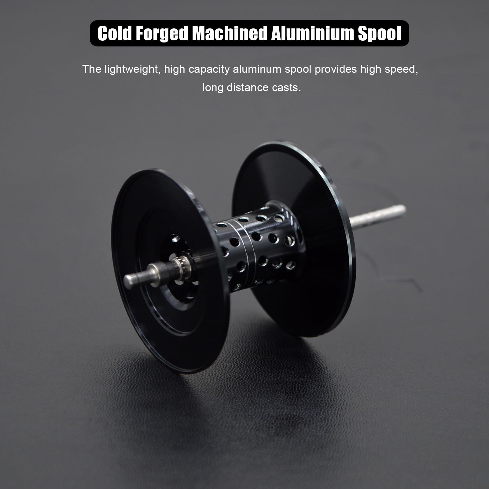 Camekoon Carbon 300 Baitcasting Fishing Reel, High Line Capacity Baitcaster Reels, 6.3:1 Gear Ratio, 10+1 Stainless Steel Ball Bearings, 10 Button Magnetic Brakes, Carbon Fiber Frame And Side Covers